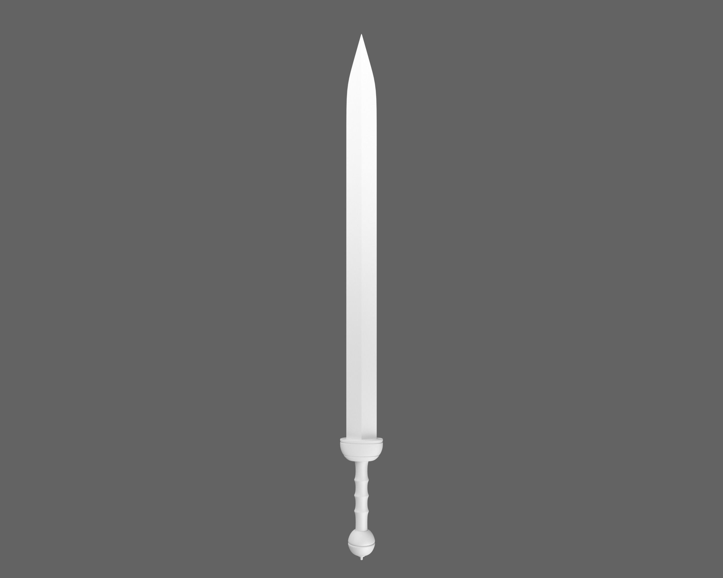 Ancient Roman Gladius Low-poly 3D model_6