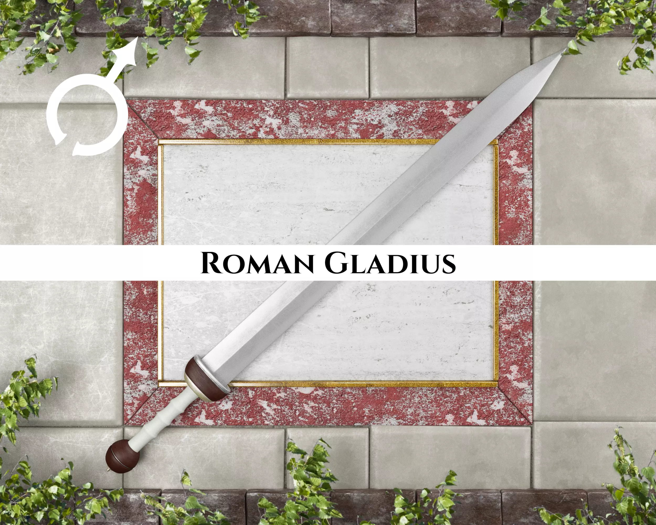 Ancient Roman Gladius Low-poly 3D model_0