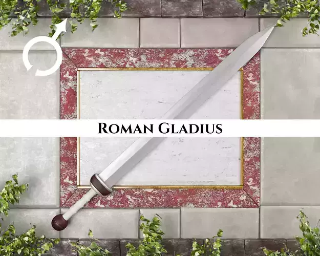 Ancient Roman Gladius Low-poly 3D model