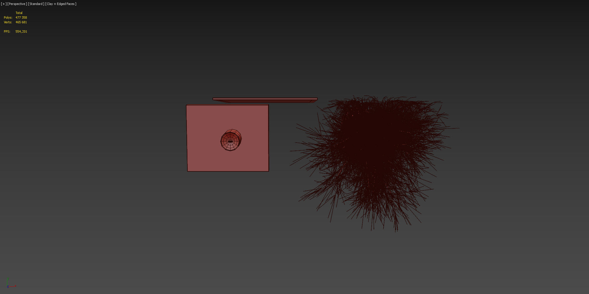 Decorative set with dry branches 3D model_7