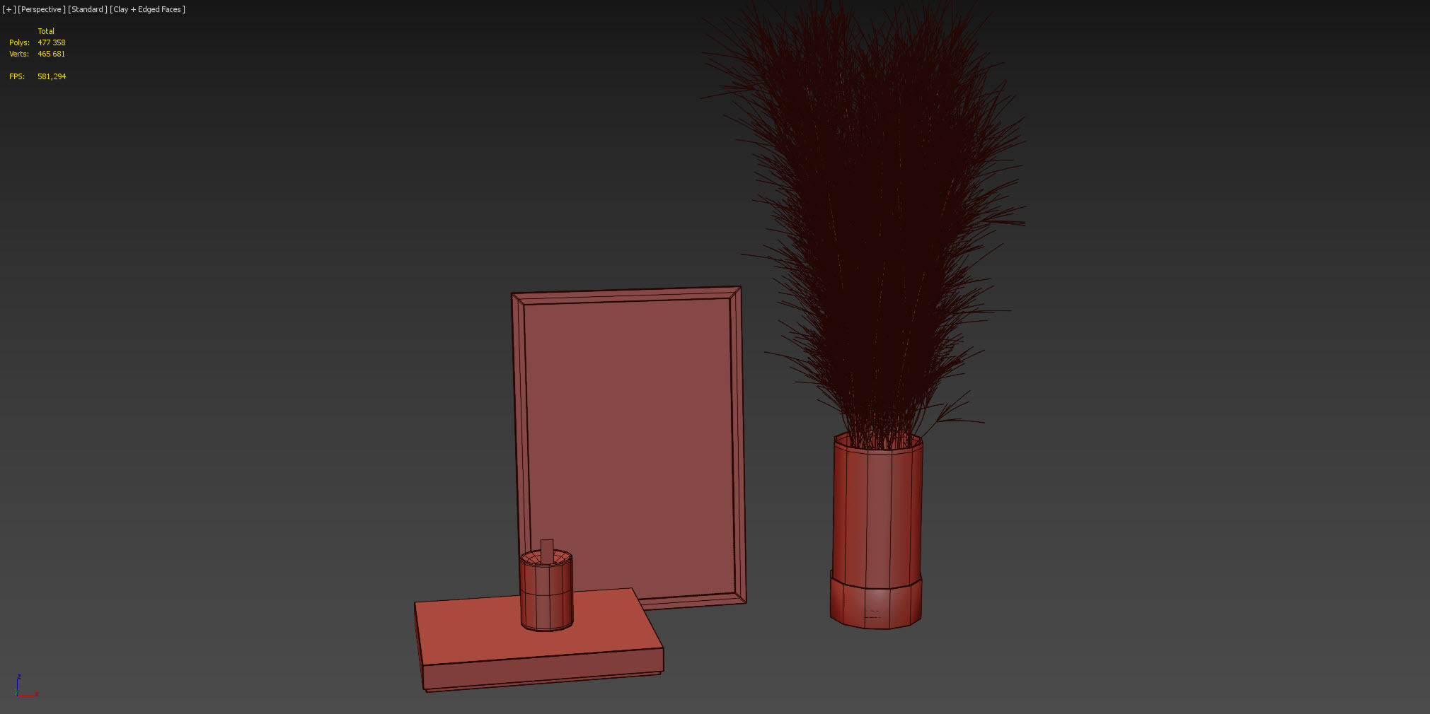 Decorative set with dry branches 3D model_5
