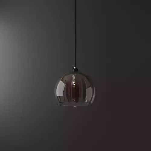Simple Glass Lamp With Wood Details