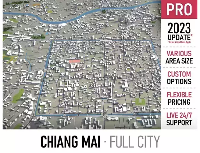 Chiang Mai Low-poly 3D model