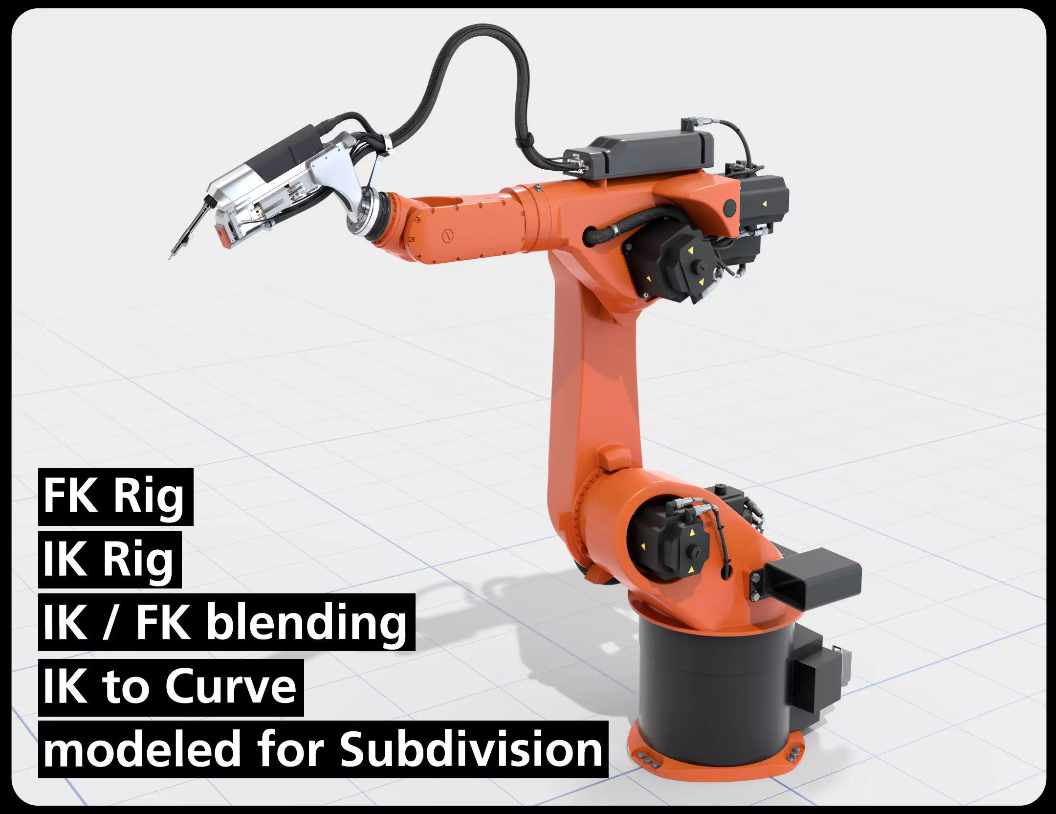 KUKA Hybrid Laser welding Robot IK and FK 3D model_0
