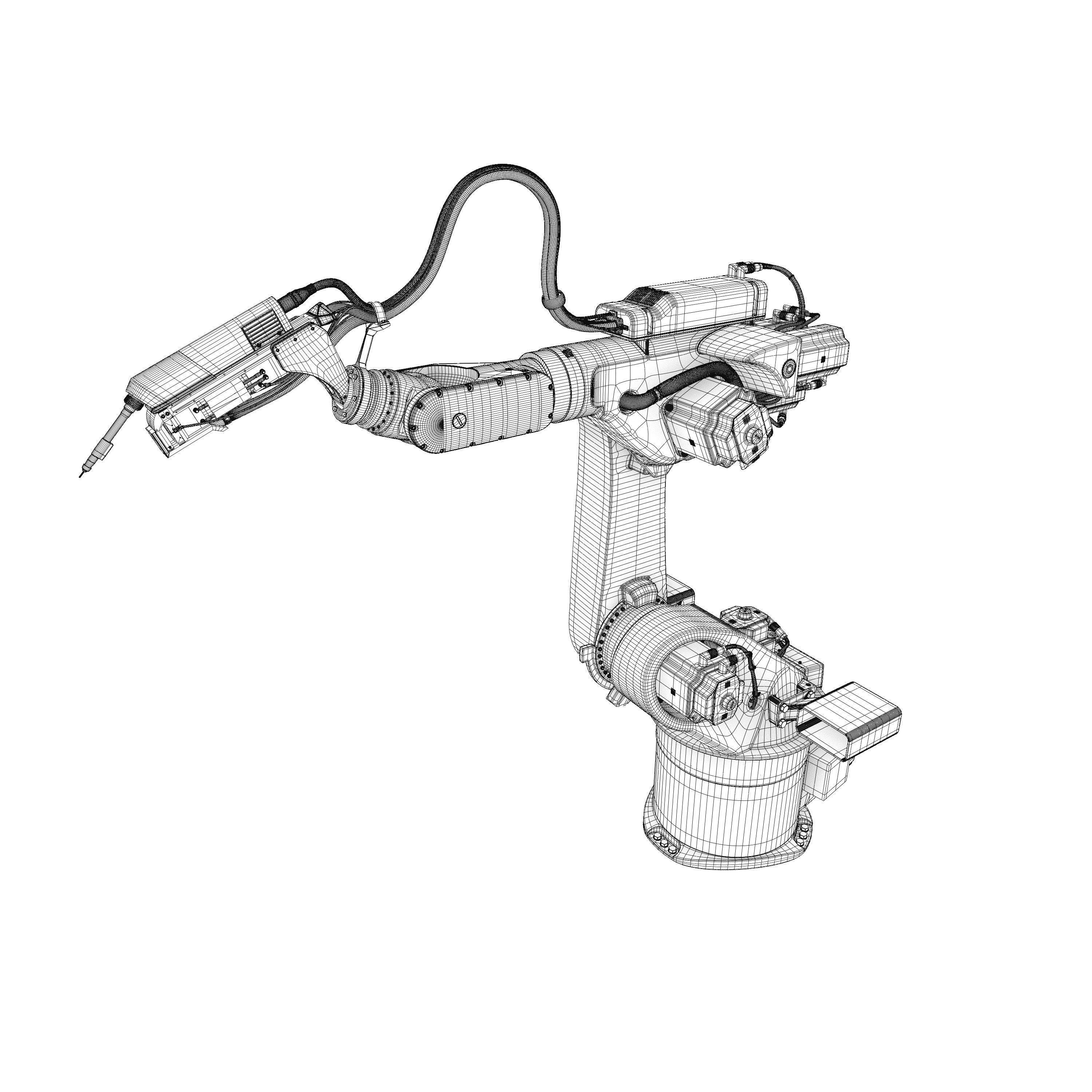 KUKA Hybrid Laser welding Robot IK and FK 3D model_9