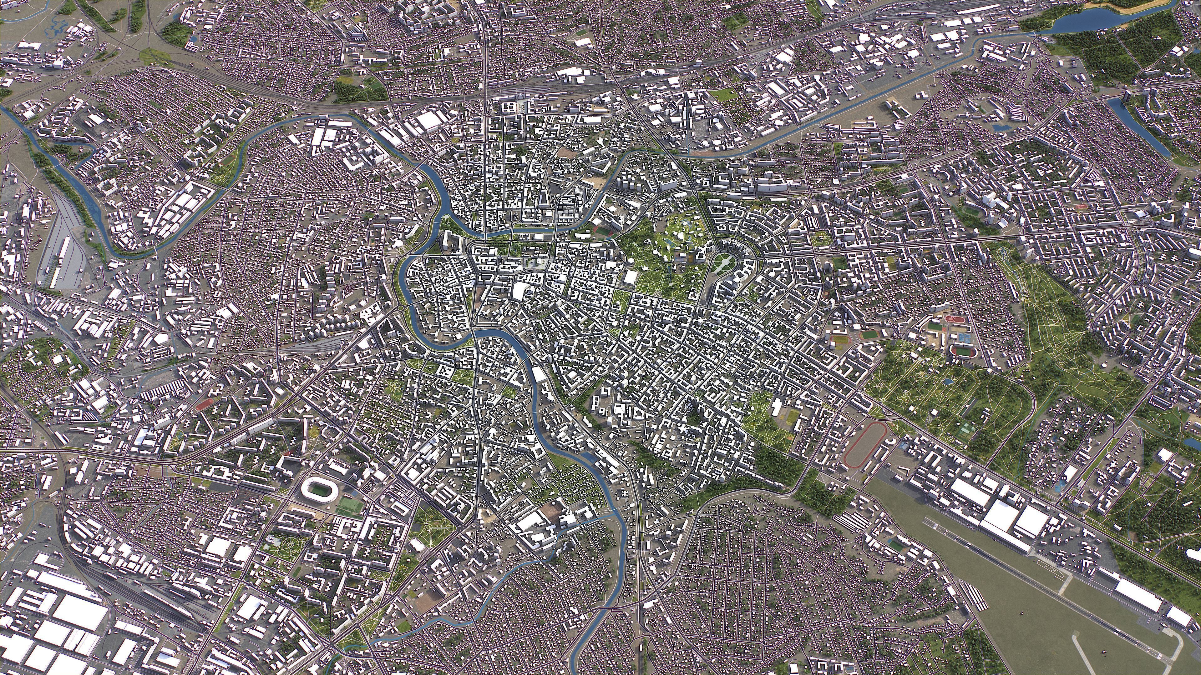 Kharkiv - 3D City Model Low-poly 3D model_9