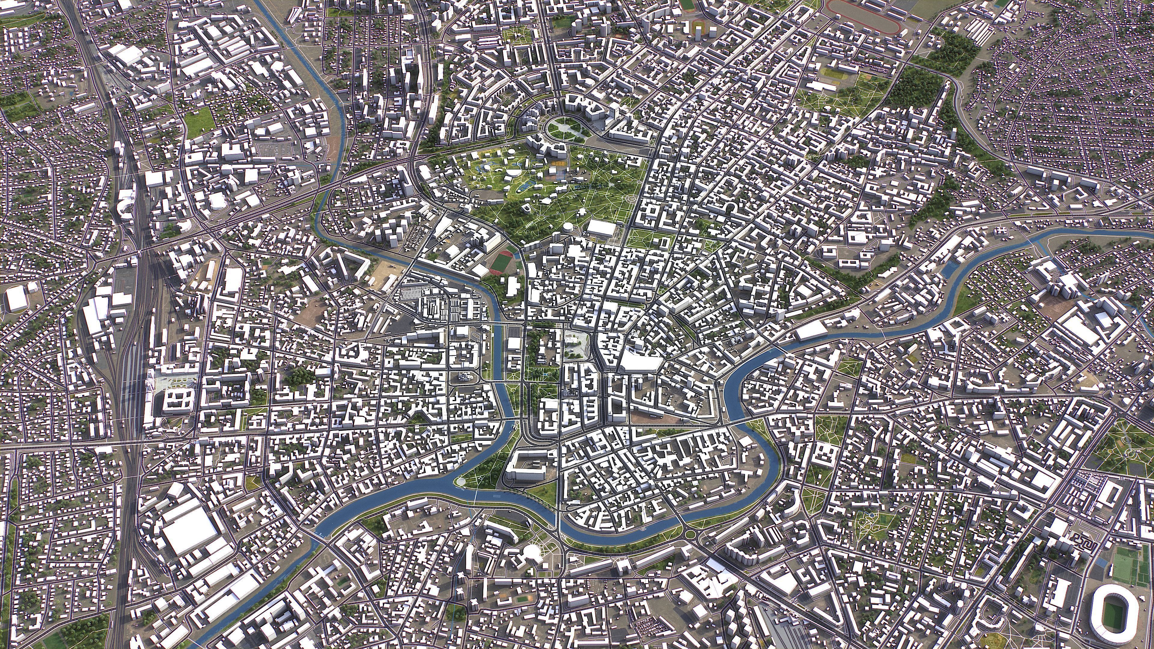 Kharkiv - 3D City Model Low-poly 3D model_2