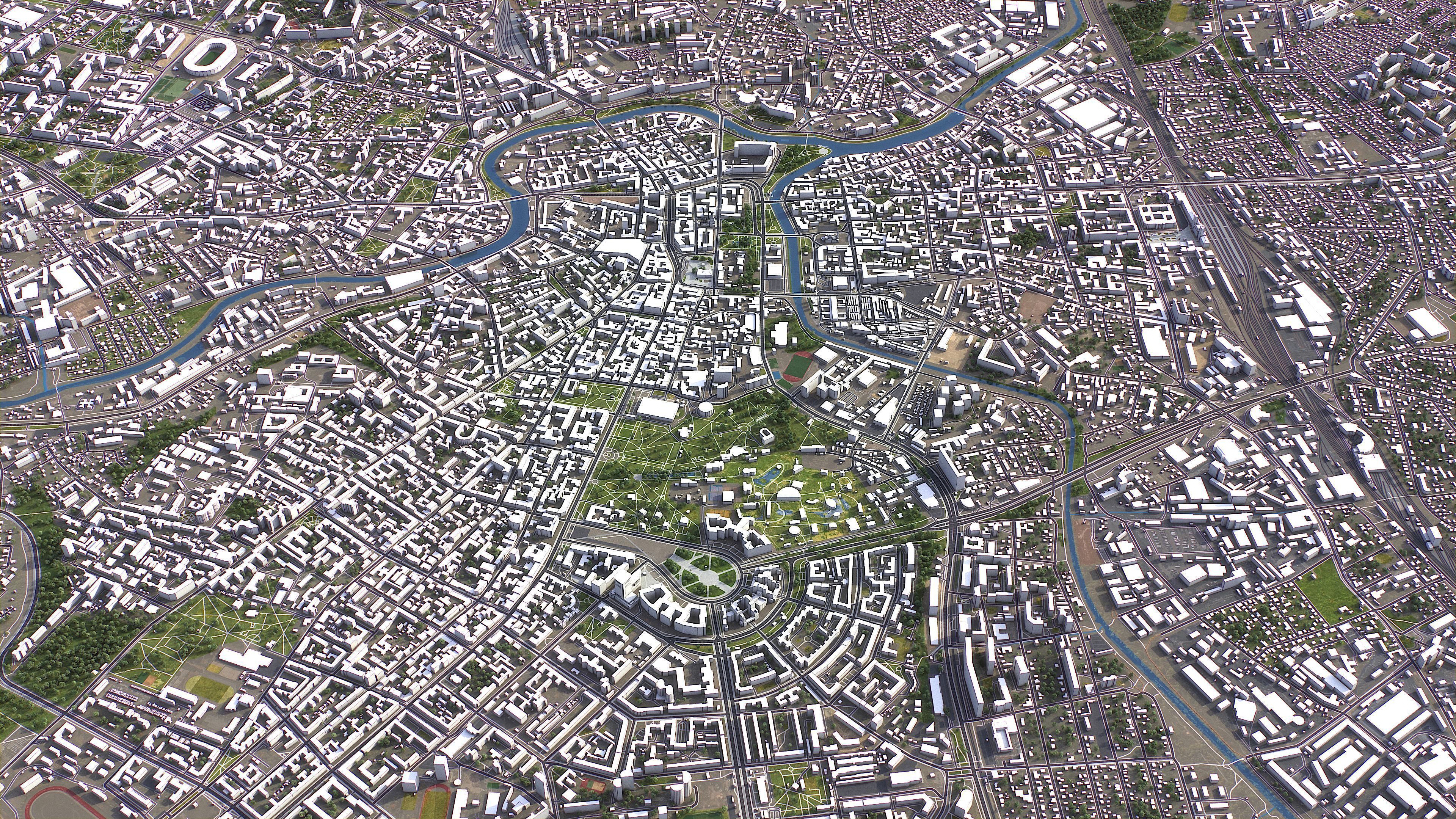 Kharkiv - 3D City Model Low-poly 3D model_4