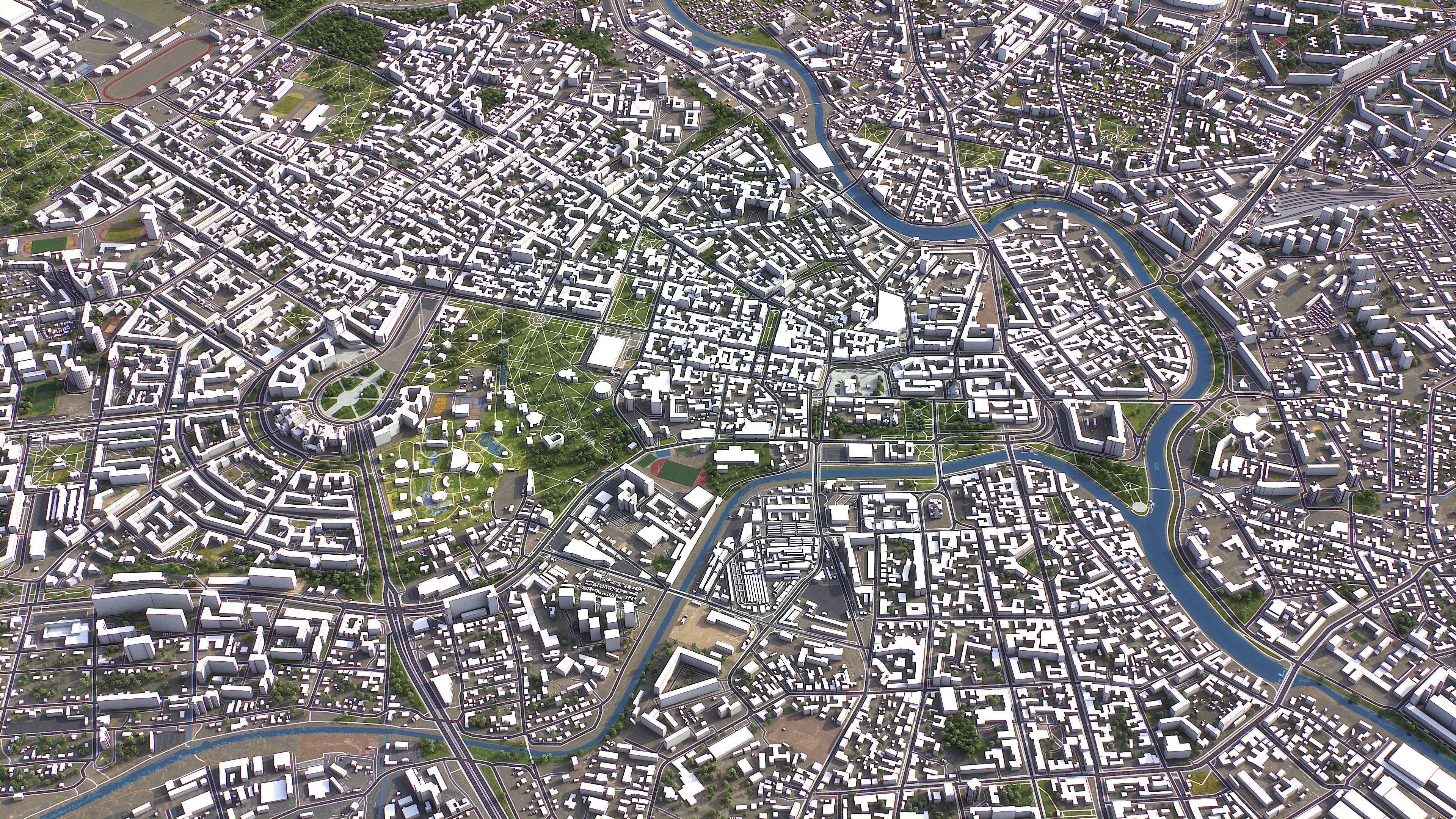 Kharkiv - 3D City Model Low-poly 3D model_3