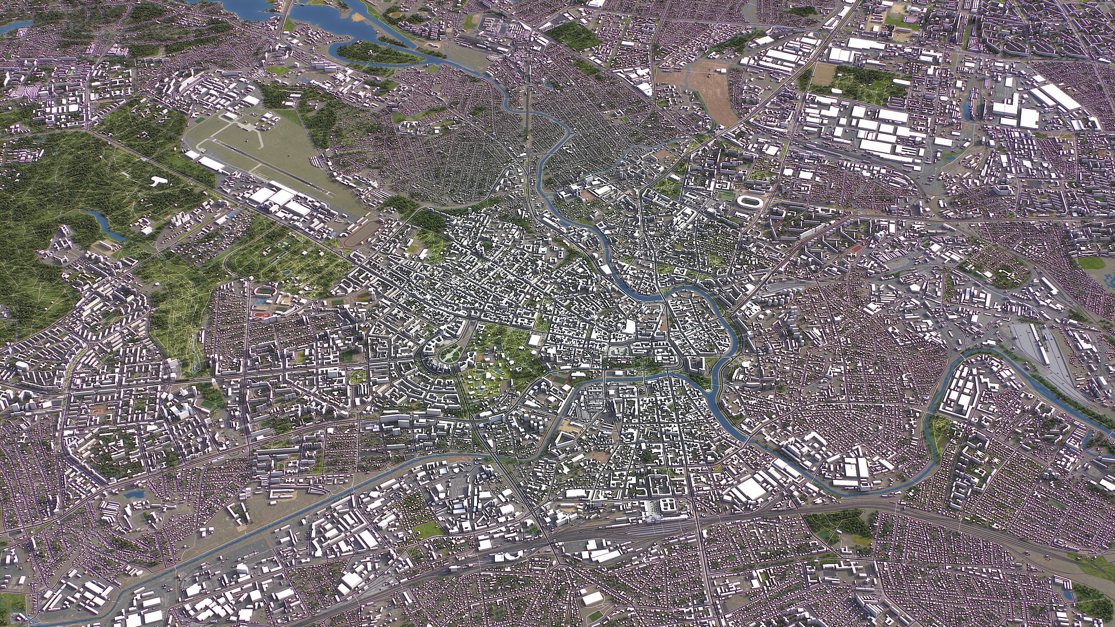 Kharkiv - 3D City Model Low-poly 3D model_7