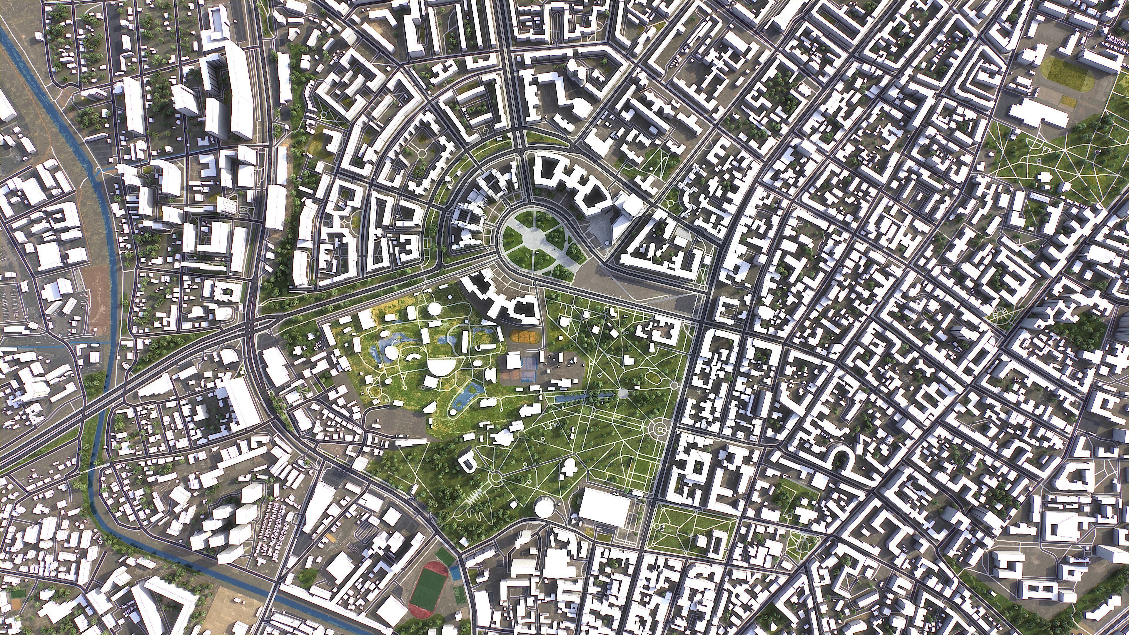 Kharkiv - 3D City Model Low-poly 3D model_14