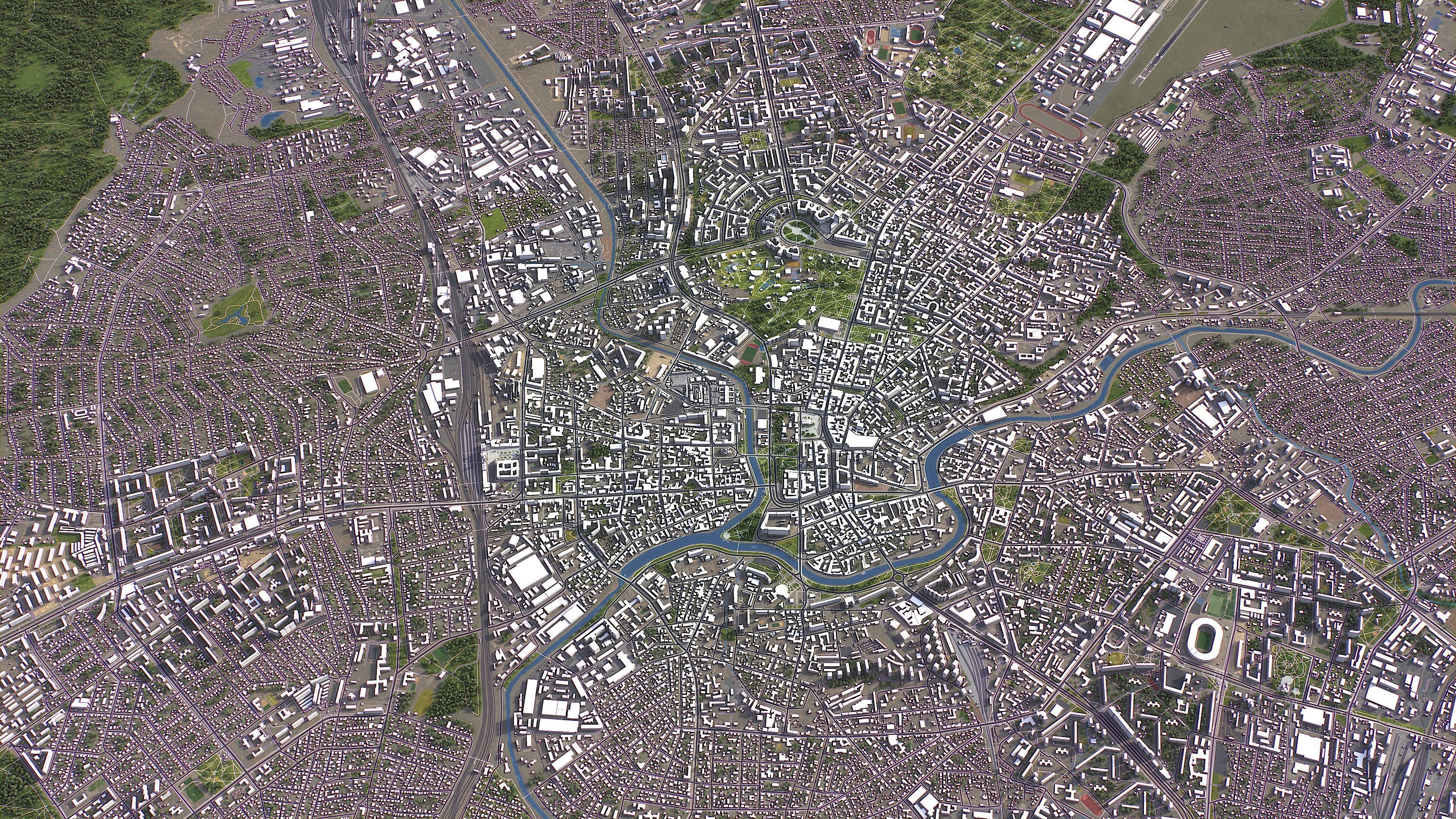 Kharkiv - 3D City Model Low-poly 3D model_6