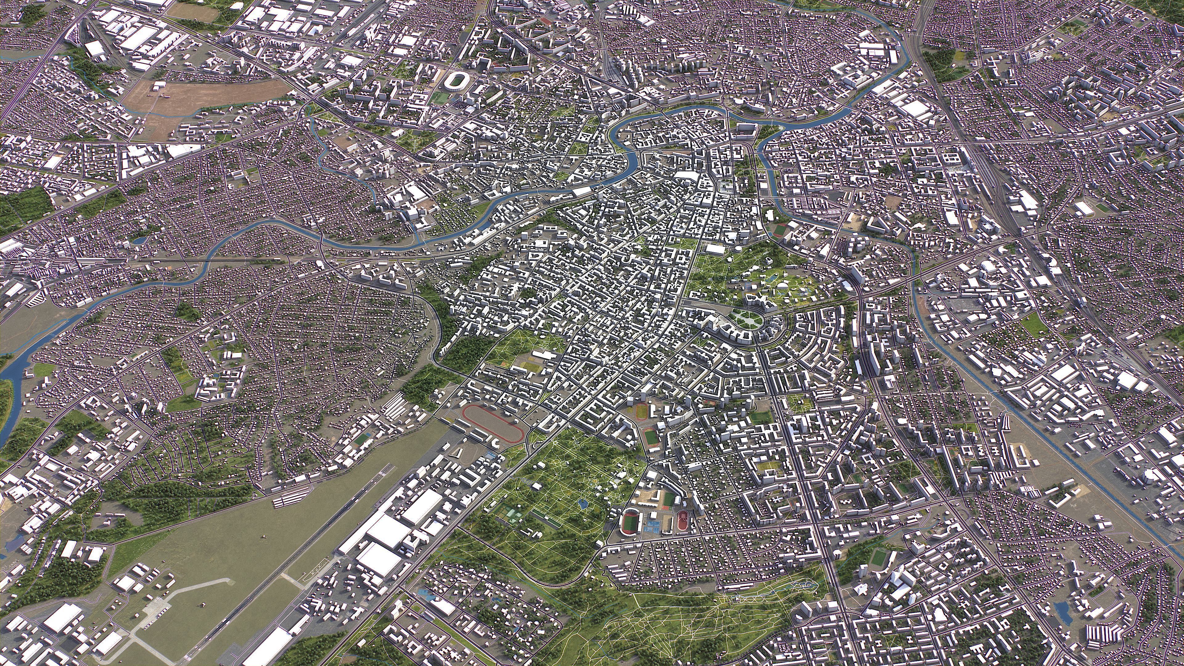 Kharkiv - 3D City Model Low-poly 3D model_8