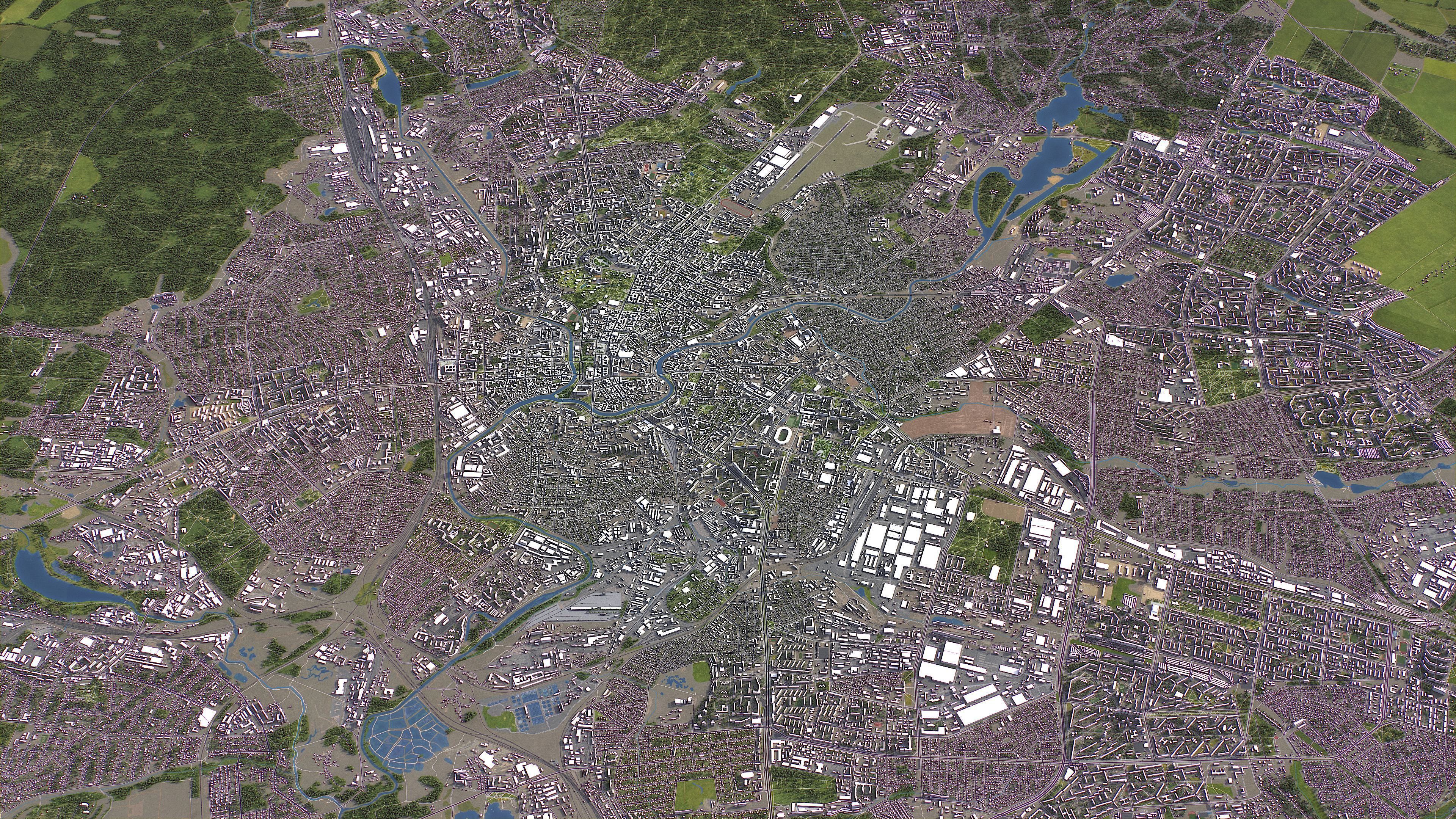 Kharkiv - 3D City Model Low-poly 3D model_10