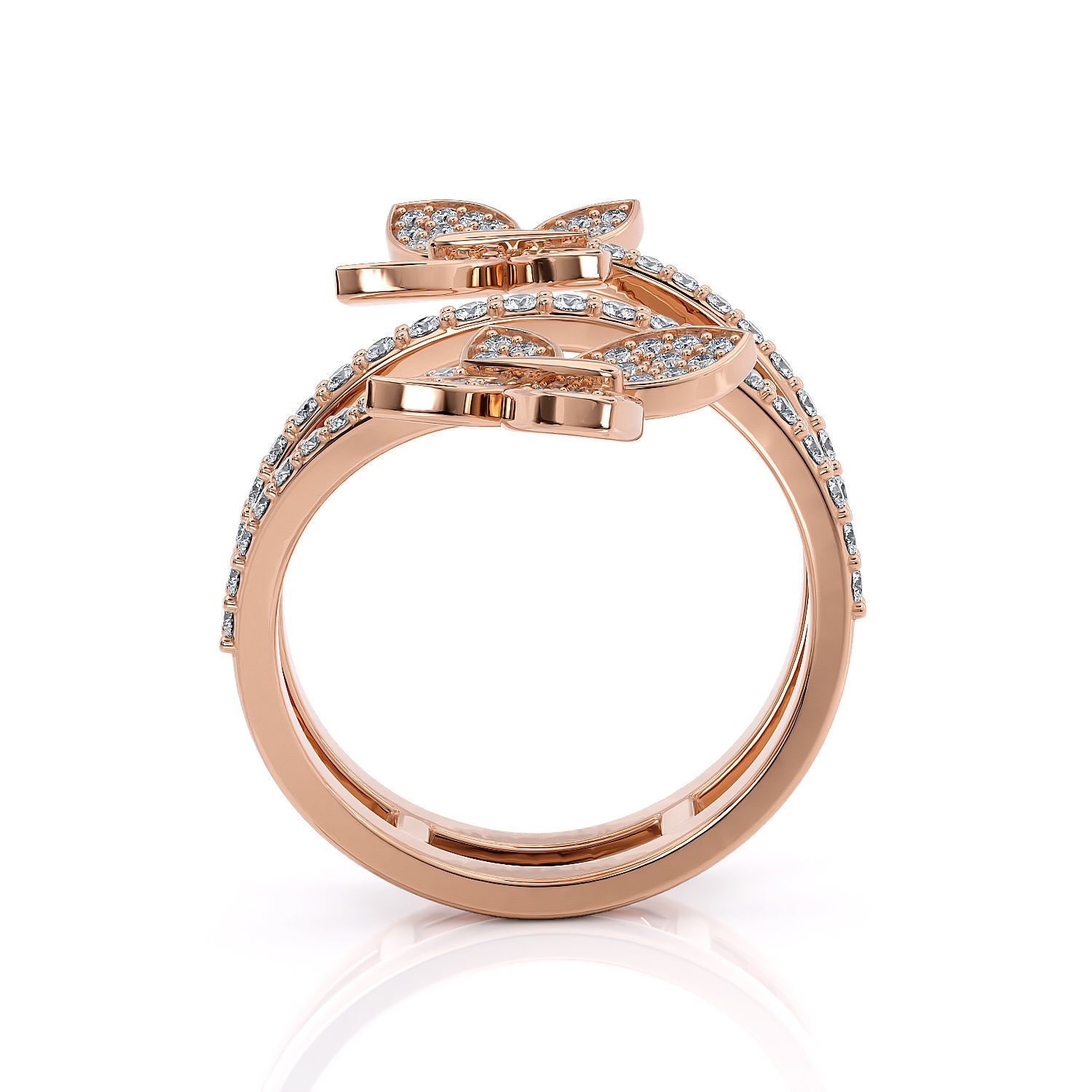 Butterflies jewelry ring R 0266  3D print model_13