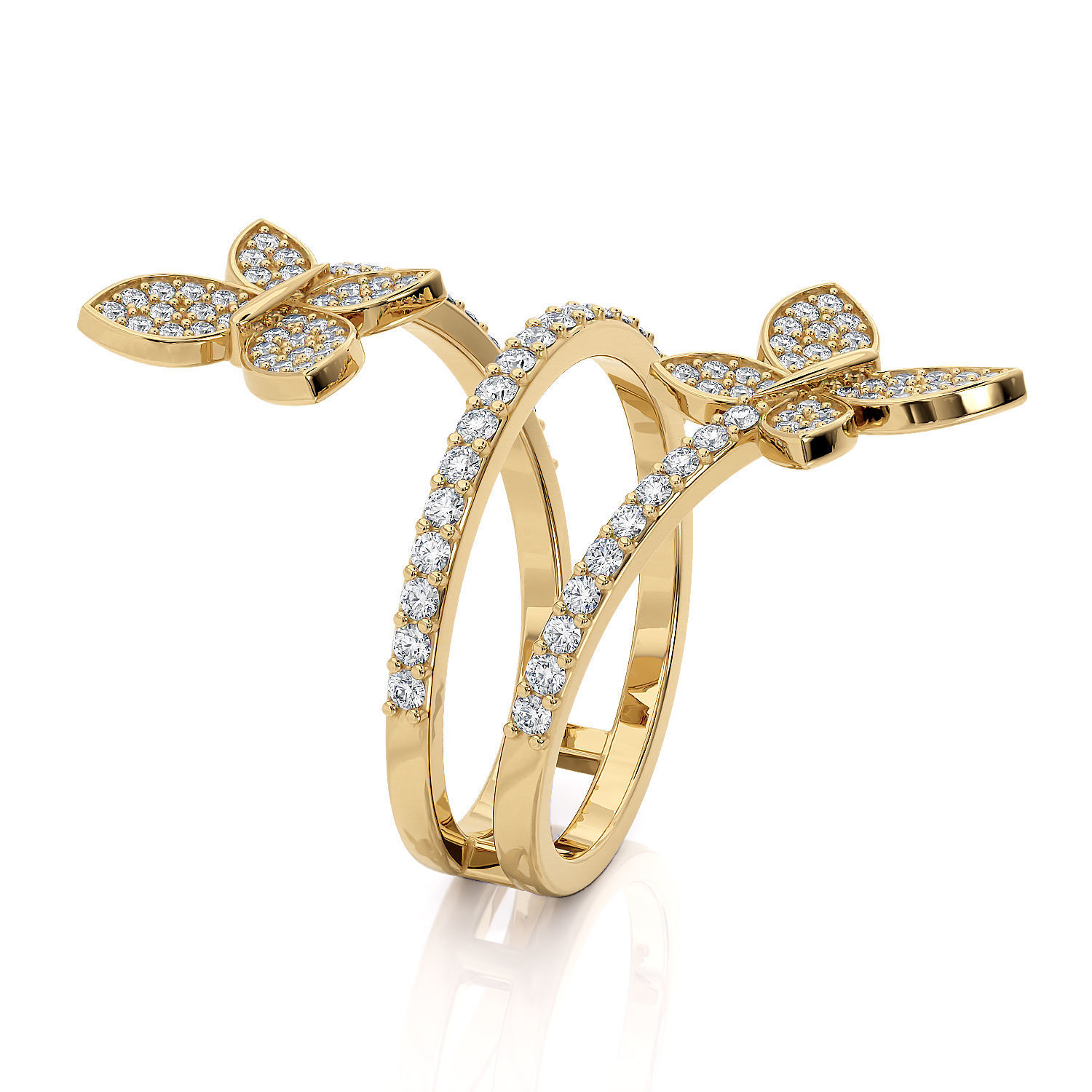 Butterflies jewelry ring R 0266  3D print model_12