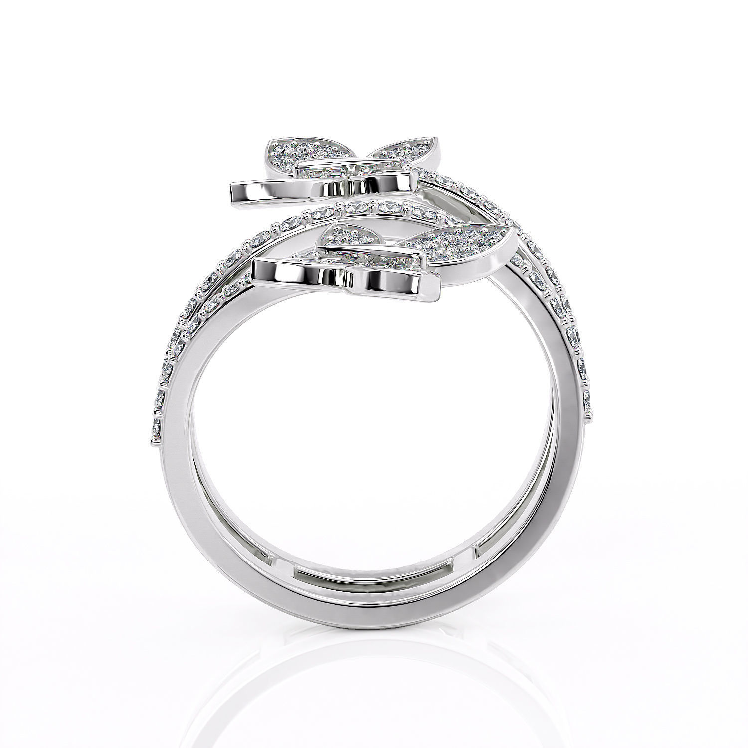 Butterflies jewelry ring R 0266  3D print model_14