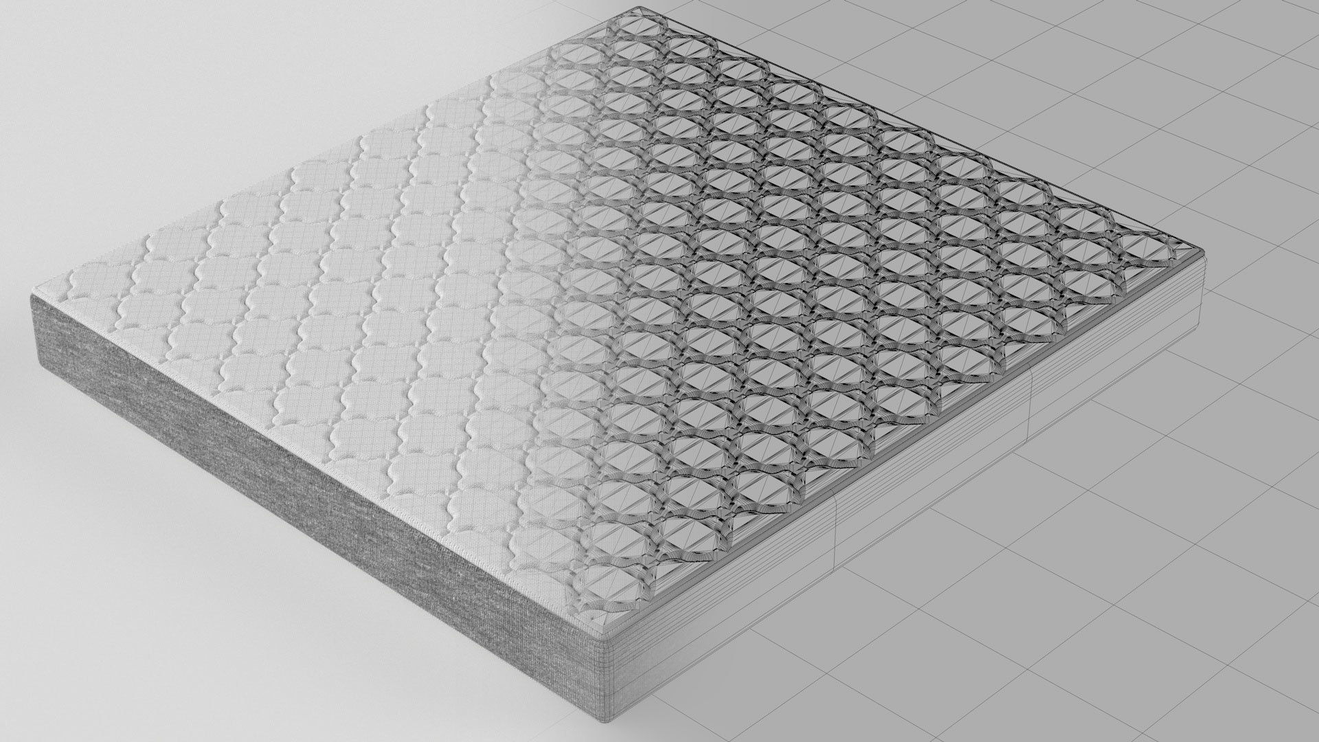 Matress Mesh Detail Designed 3D model_2