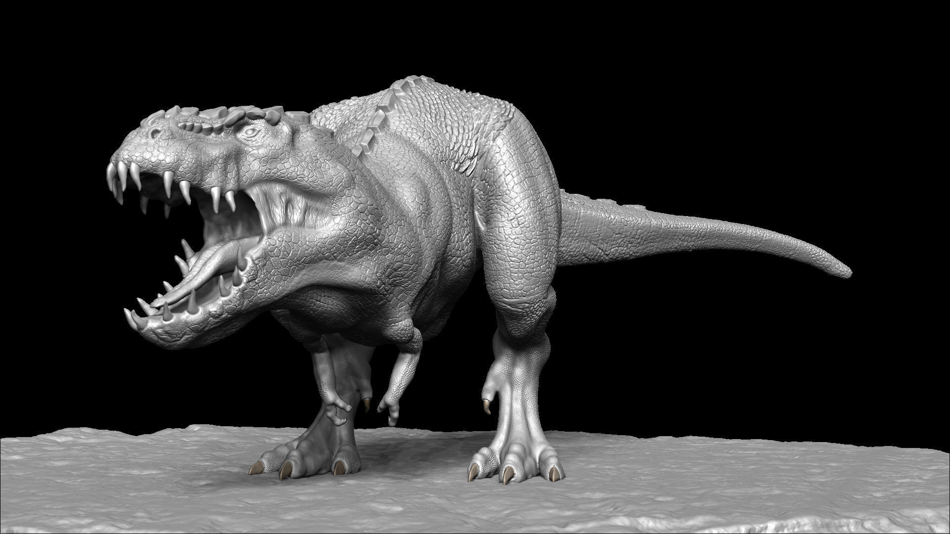 Realistic Dinosaur  T-Rex  tyrannosaurus Rex 3D print model_2