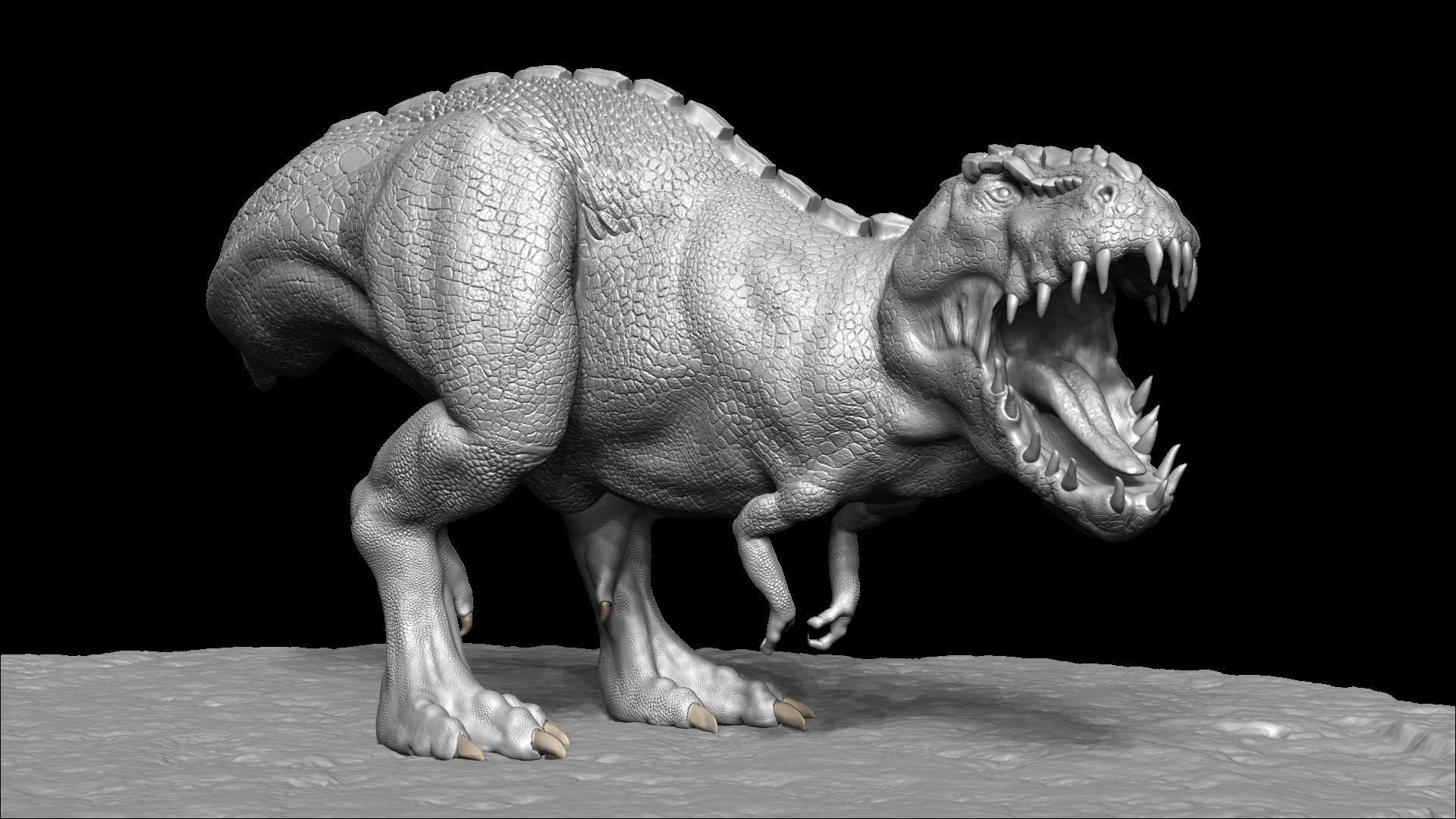 Realistic Dinosaur  T-Rex  tyrannosaurus Rex 3D print model_5