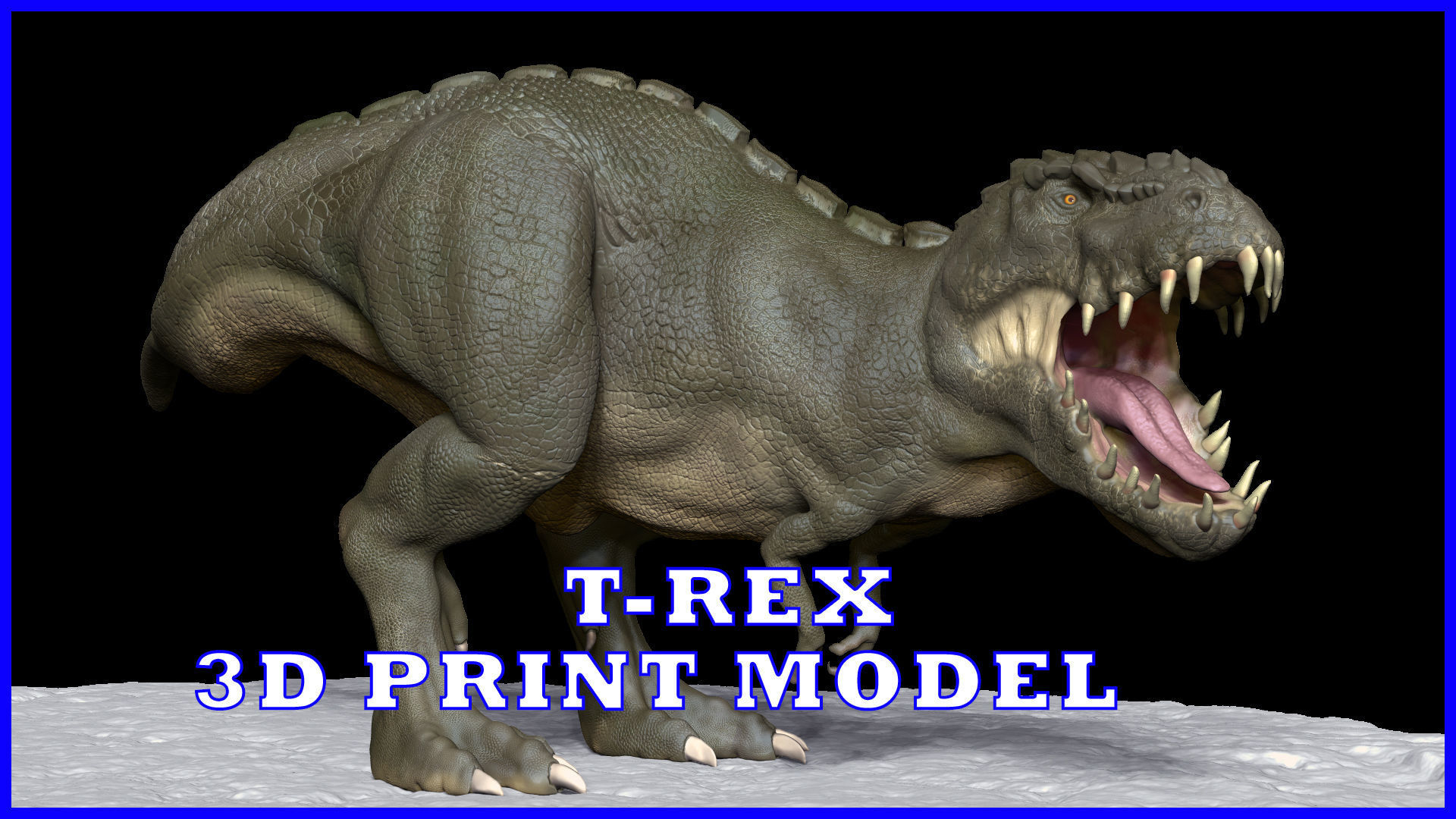 Realistic Dinosaur  T-Rex  tyrannosaurus Rex 3D print model_1