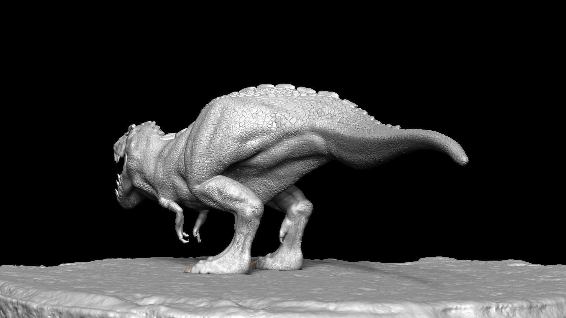 Realistic Dinosaur  T-Rex  tyrannosaurus Rex 3D print model_4