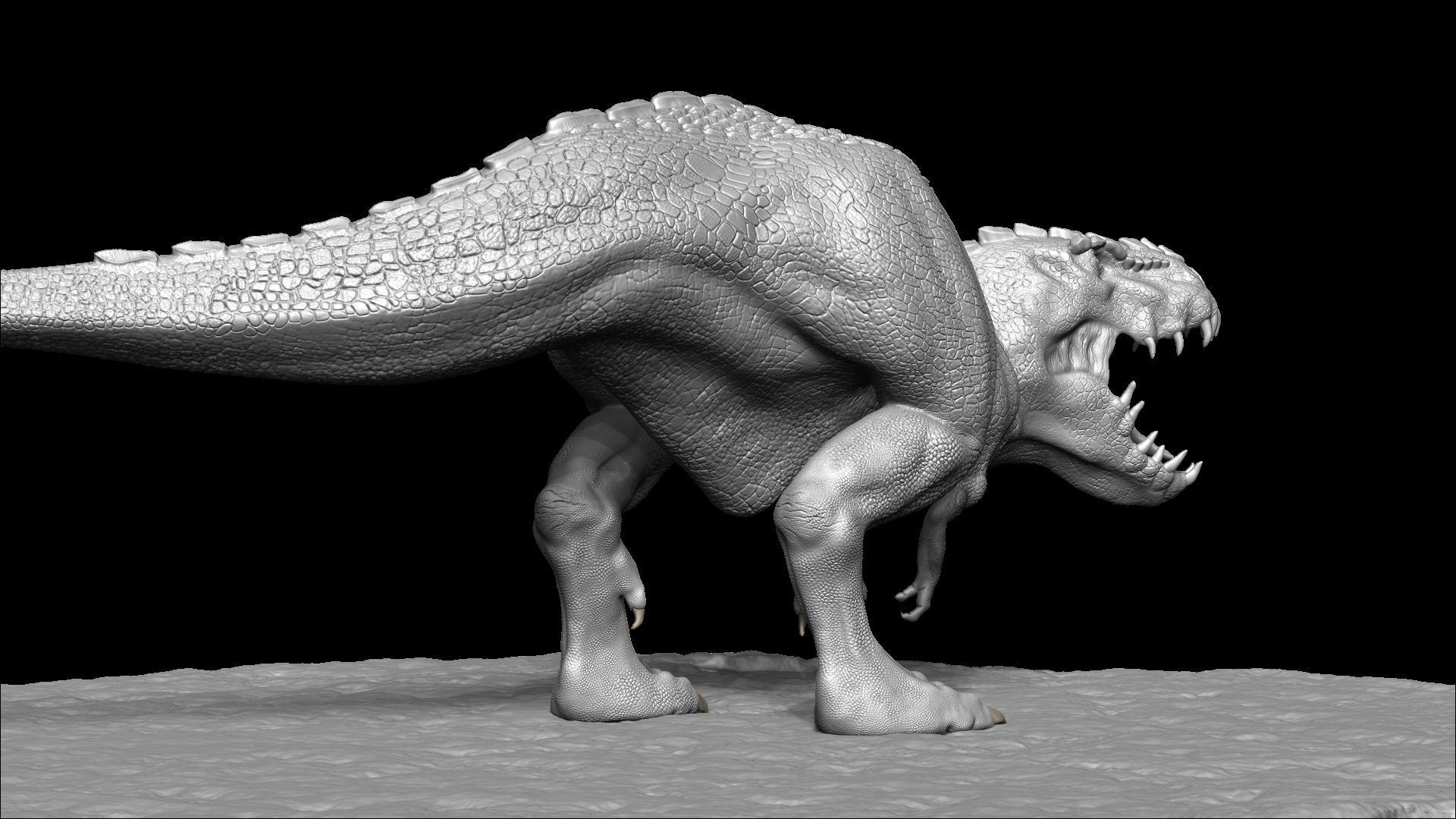 Realistic Dinosaur  T-Rex  tyrannosaurus Rex 3D print model_6