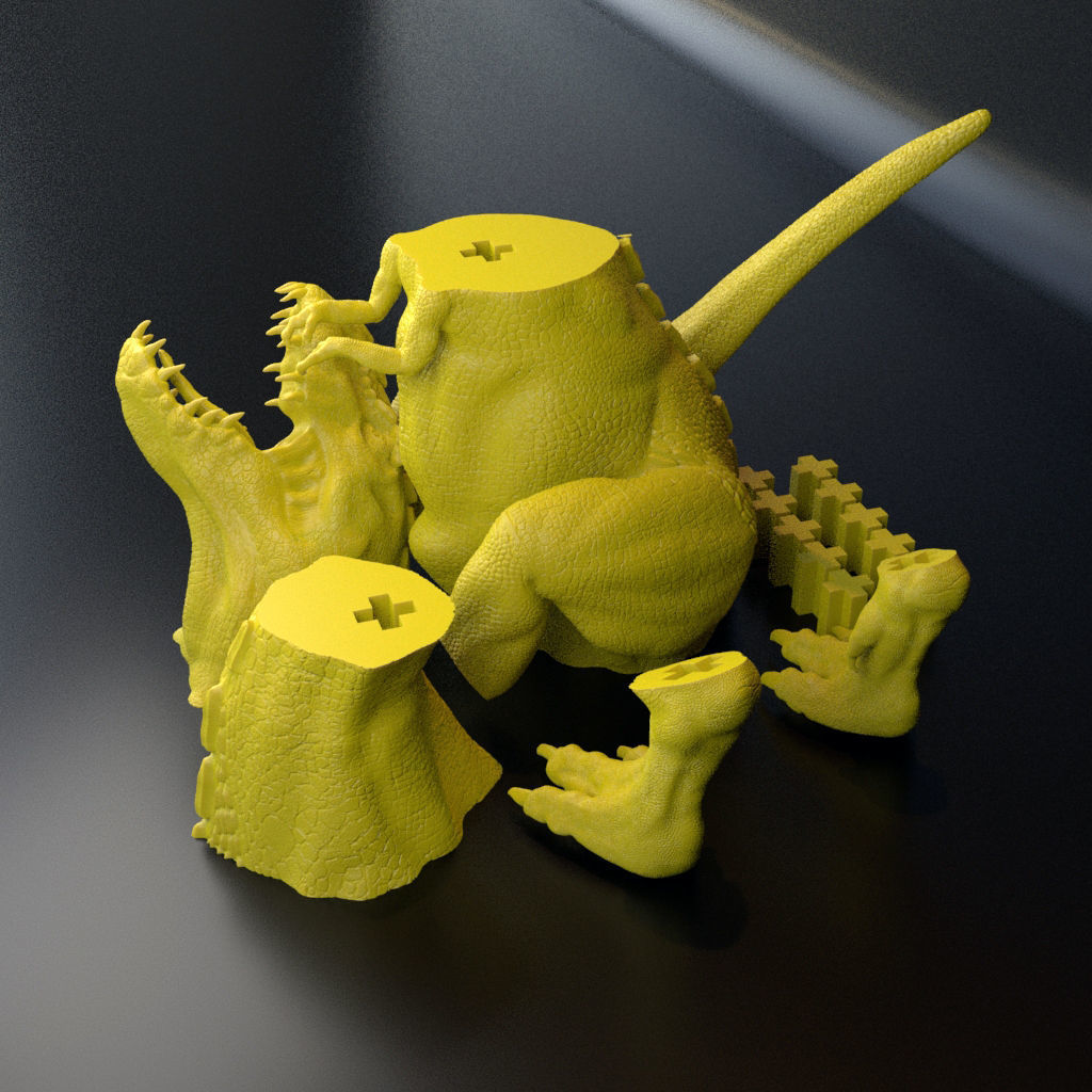 Realistic Dinosaur  T-Rex  tyrannosaurus Rex 3D print model_21