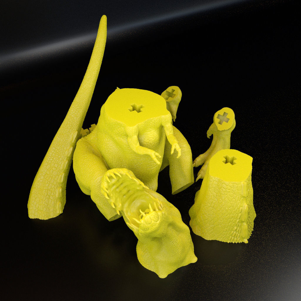 Realistic Dinosaur  T-Rex  tyrannosaurus Rex 3D print model_18