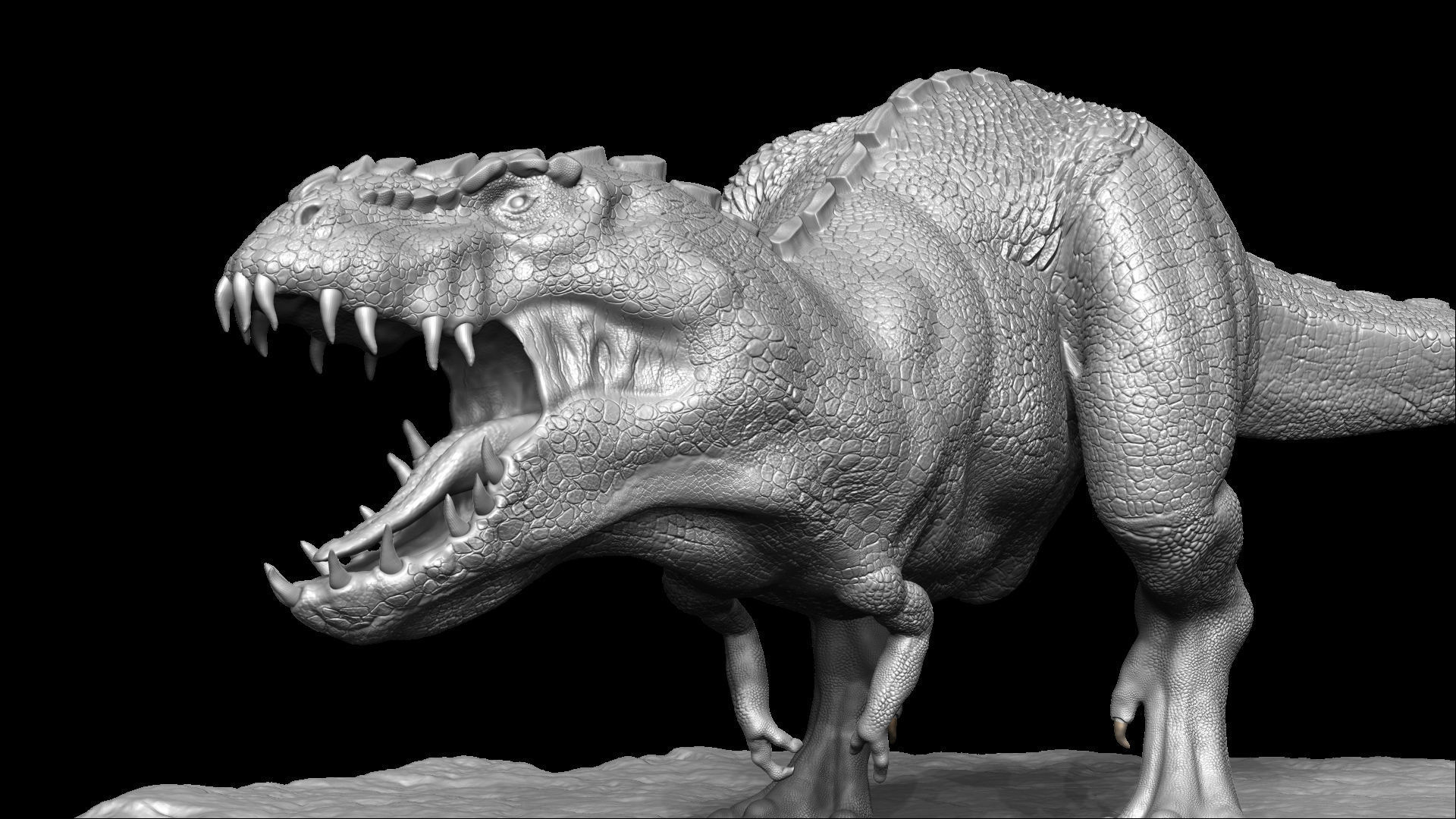 Realistic Dinosaur  T-Rex  tyrannosaurus Rex 3D print model_9
