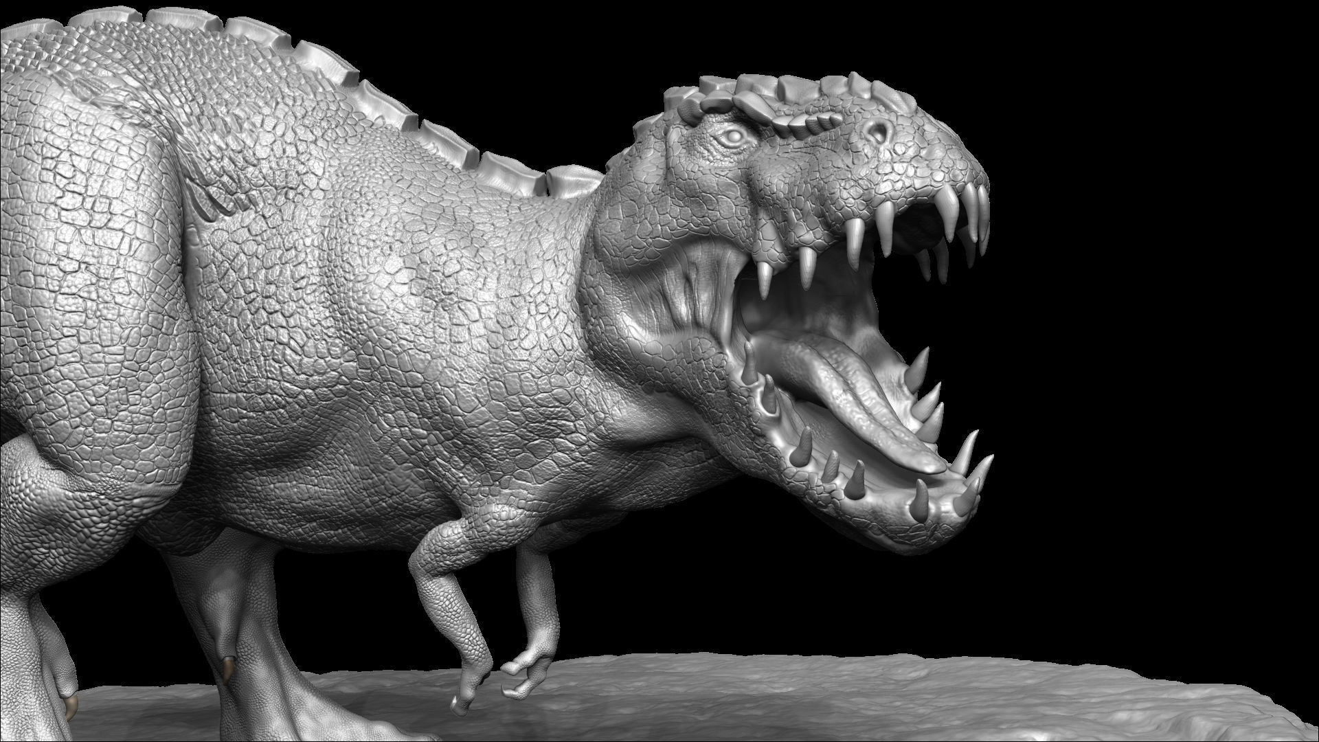 Realistic Dinosaur  T-Rex  tyrannosaurus Rex 3D print model_11