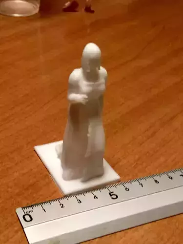 Chica joven con vestido de novia - Young girl with wedding dress 3D print model