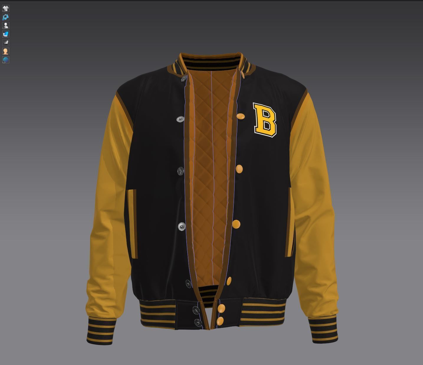 Varsity Jacket 3D model_17