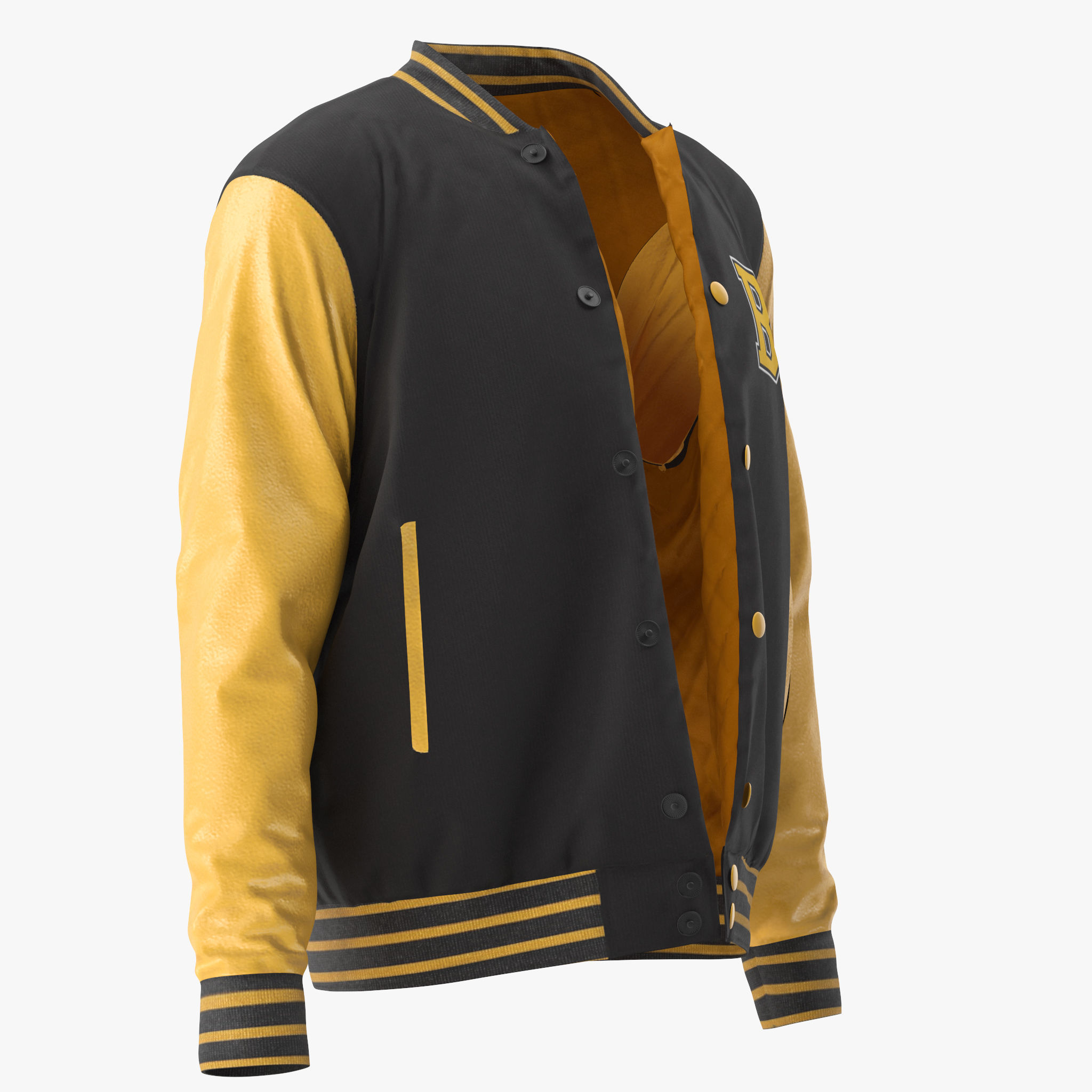 Varsity Jacket 3D model_3