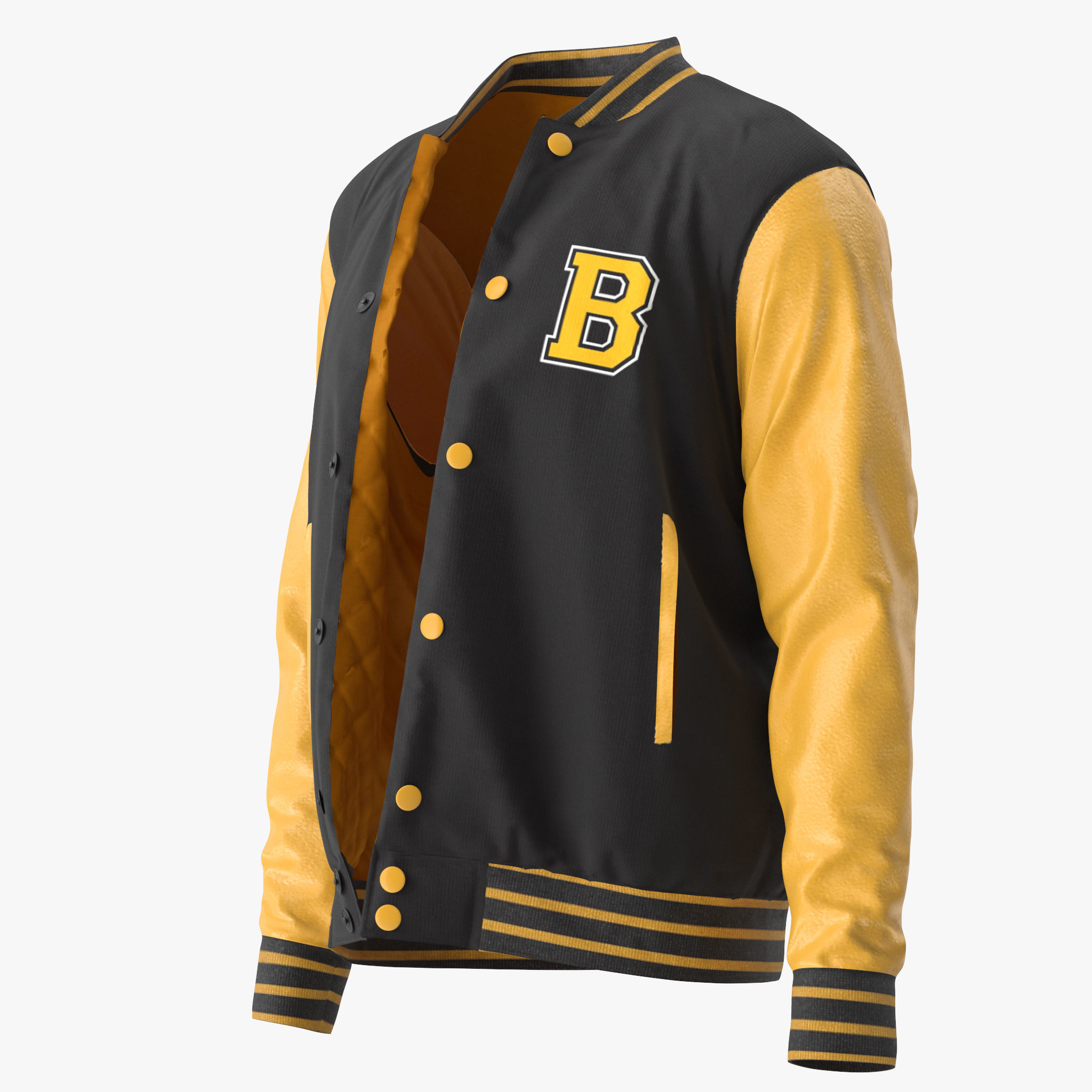 Varsity Jacket 3D model_2