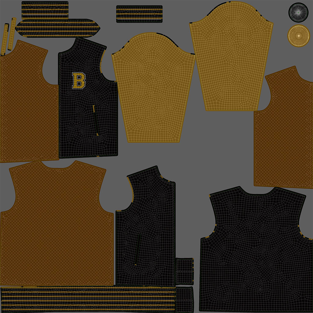 Varsity Jacket 3D model_22