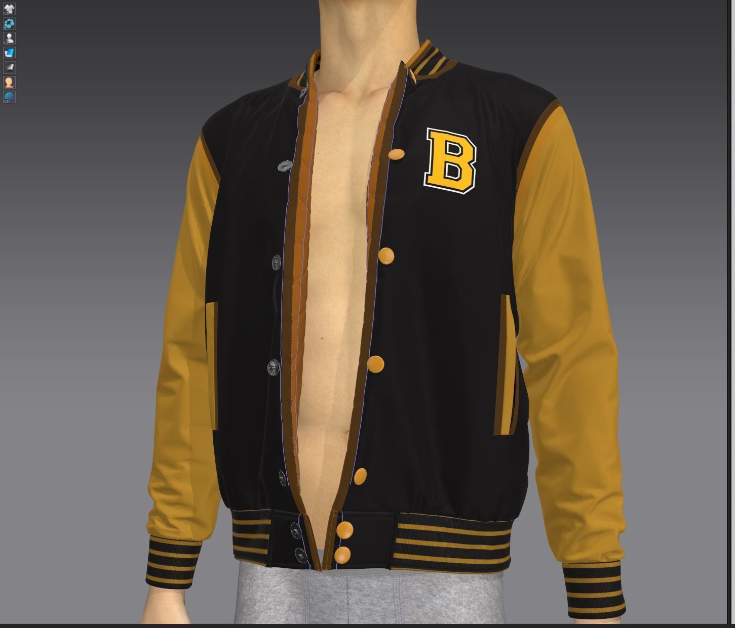 Varsity Jacket 3D model_20