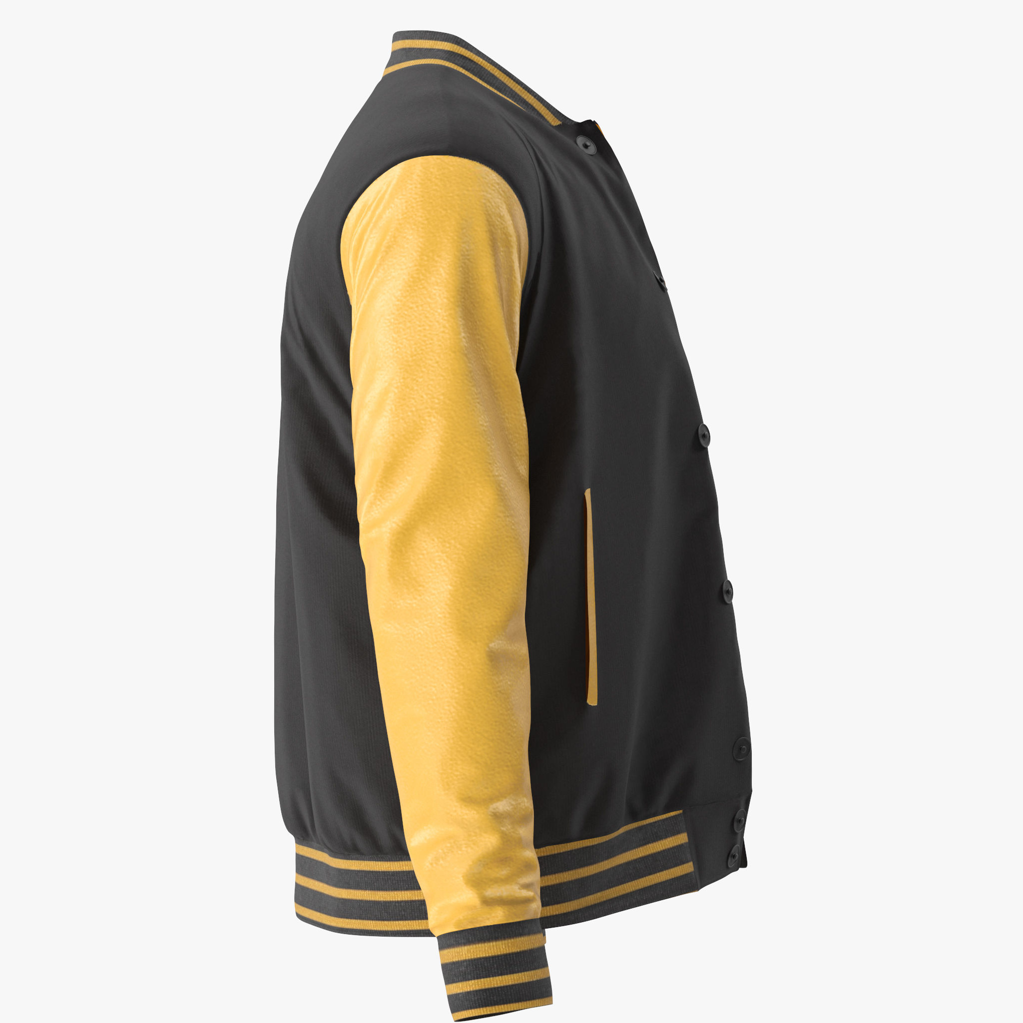Varsity Jacket 3D model_5
