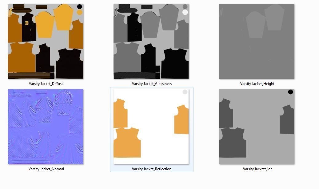 Varsity Jacket 3D model_23
