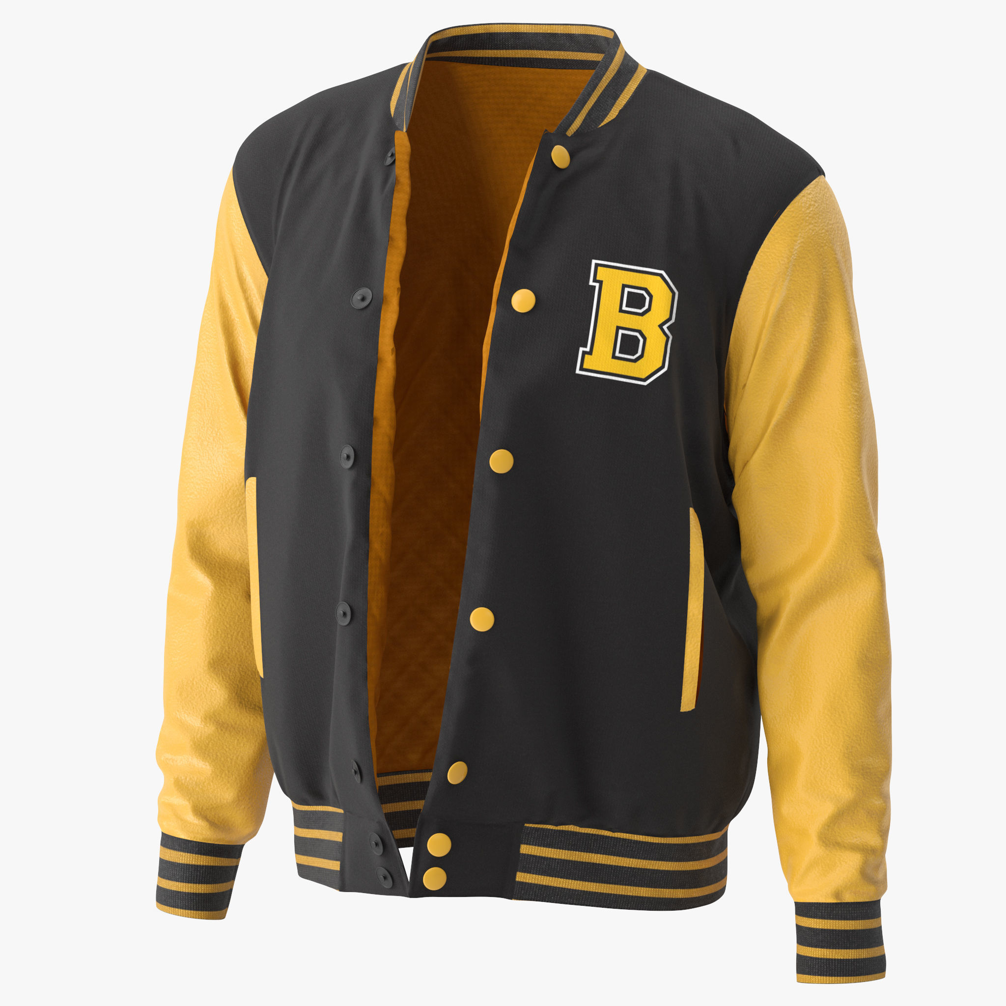 Varsity Jacket 3D model_7