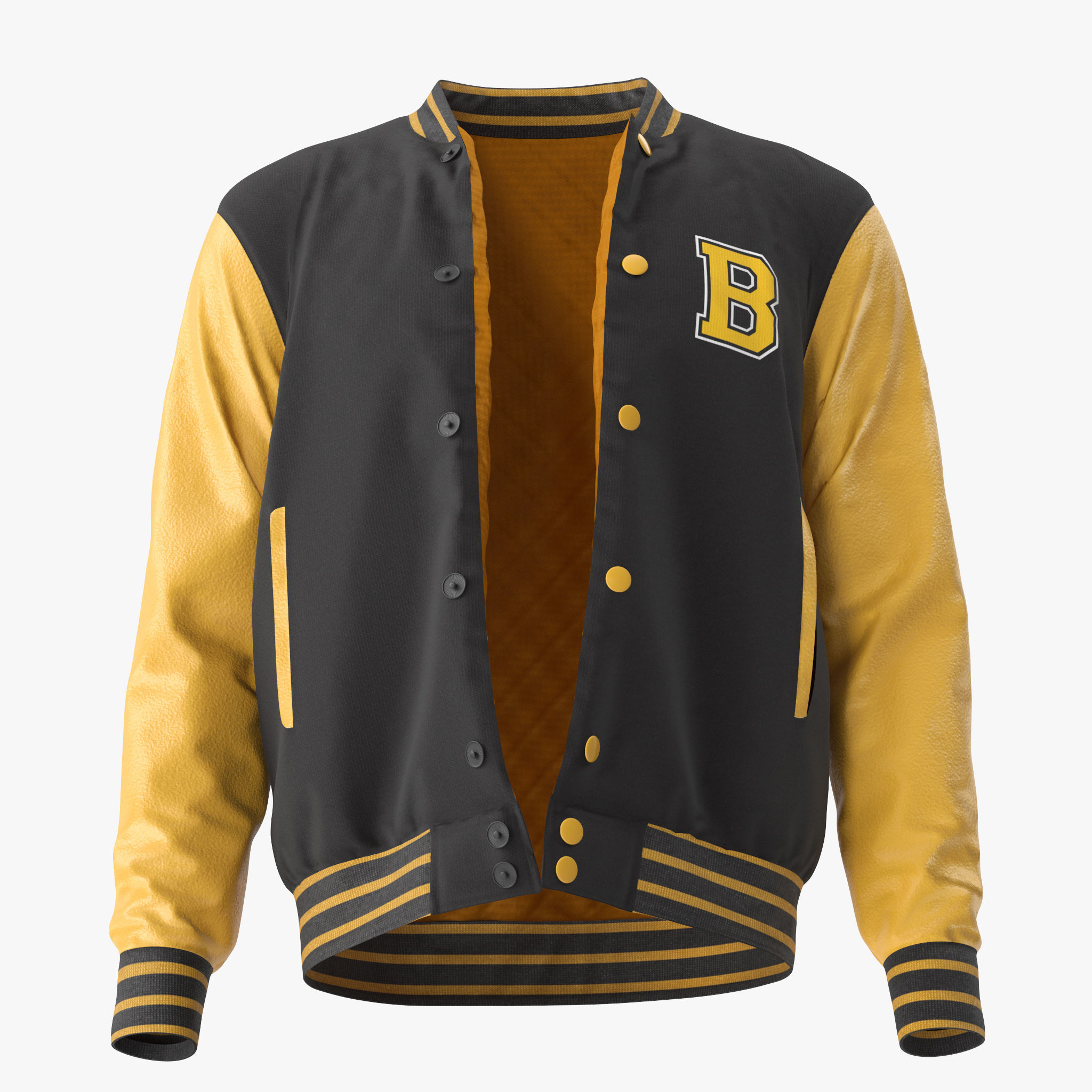 Varsity Jacket 3D model_10