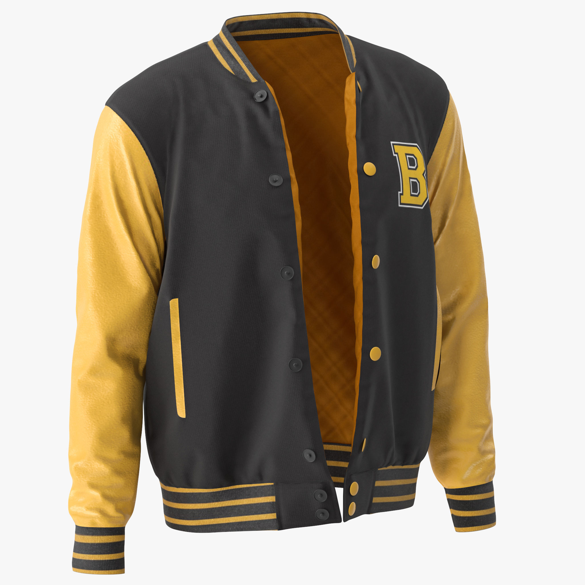 Varsity Jacket 3D model_6