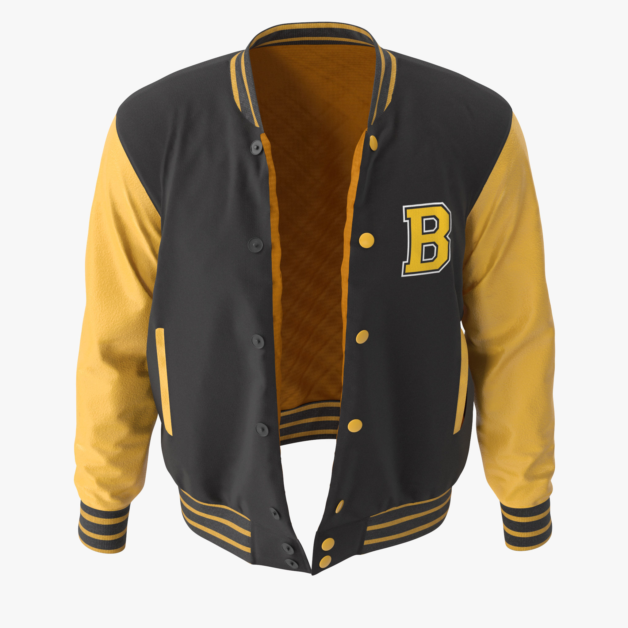 Varsity Jacket 3D model_8