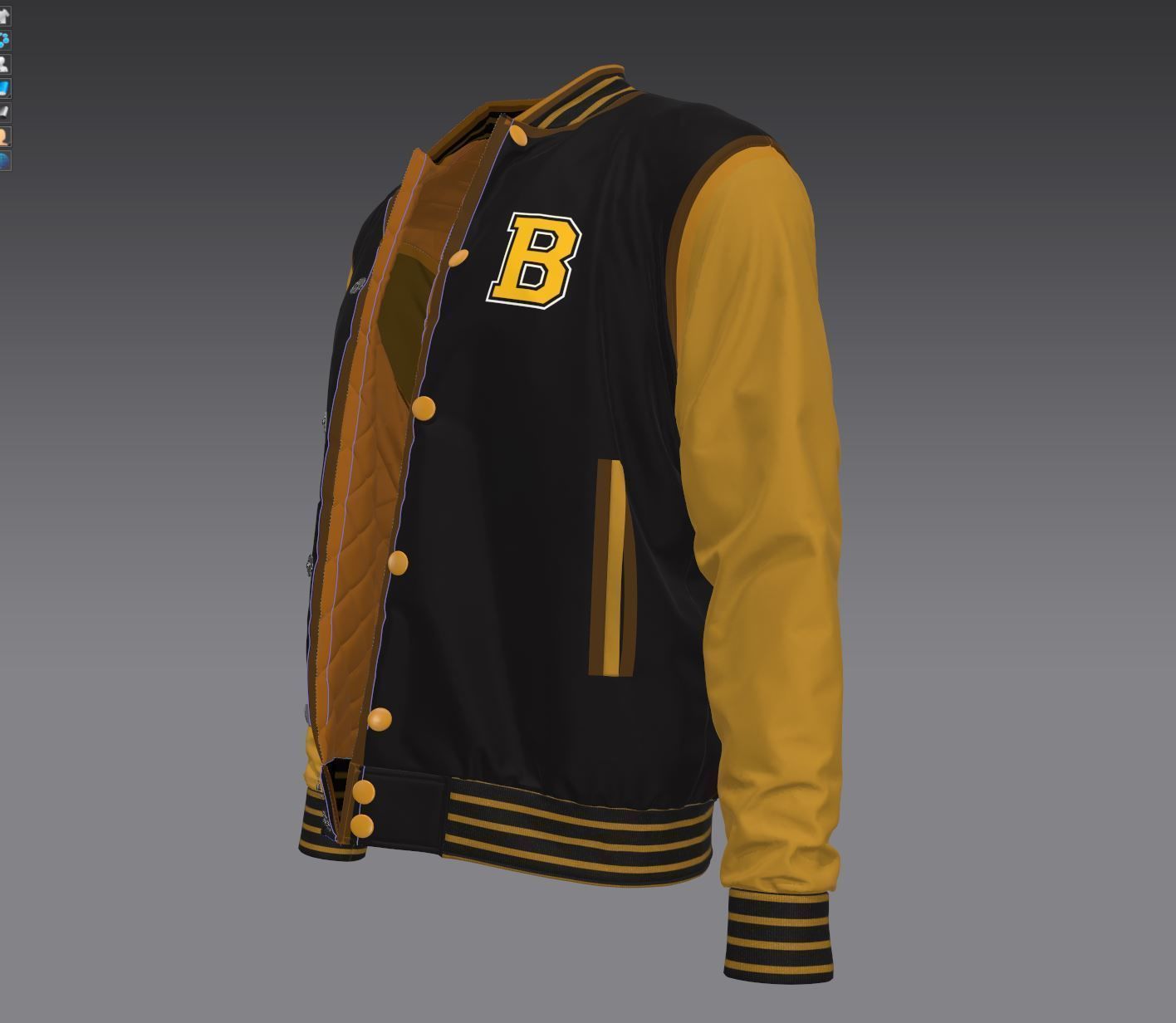 Varsity Jacket 3D model_19