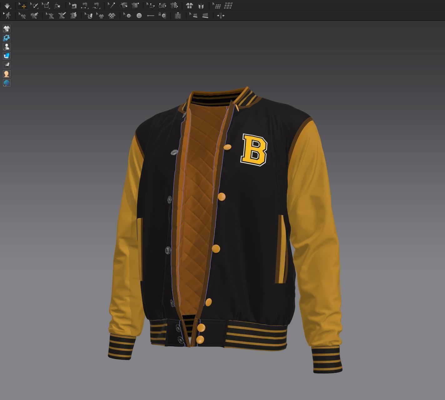 Varsity Jacket 3D model_16