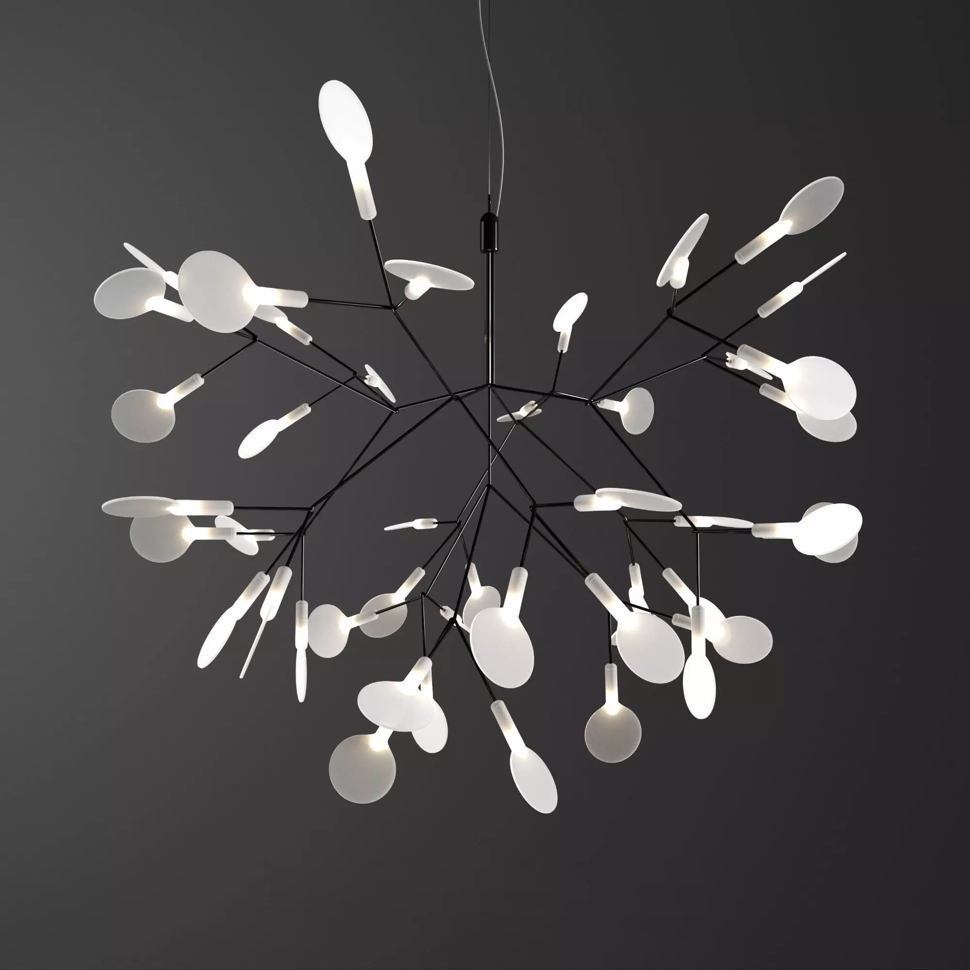 Chandelier Moooi Heracleum II Small BLACK 3D model