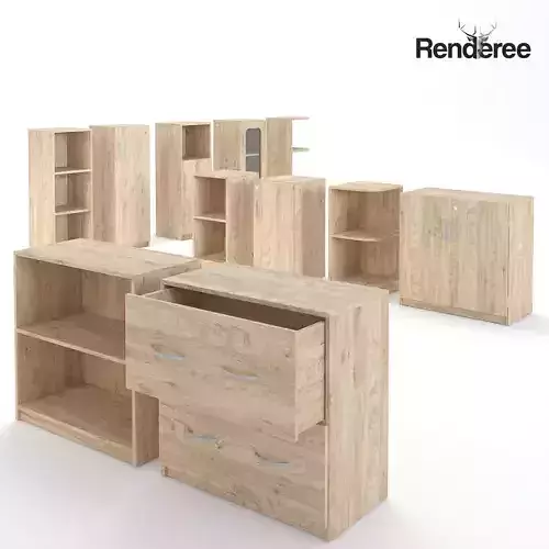 Cabinet Wooden Furniture Set