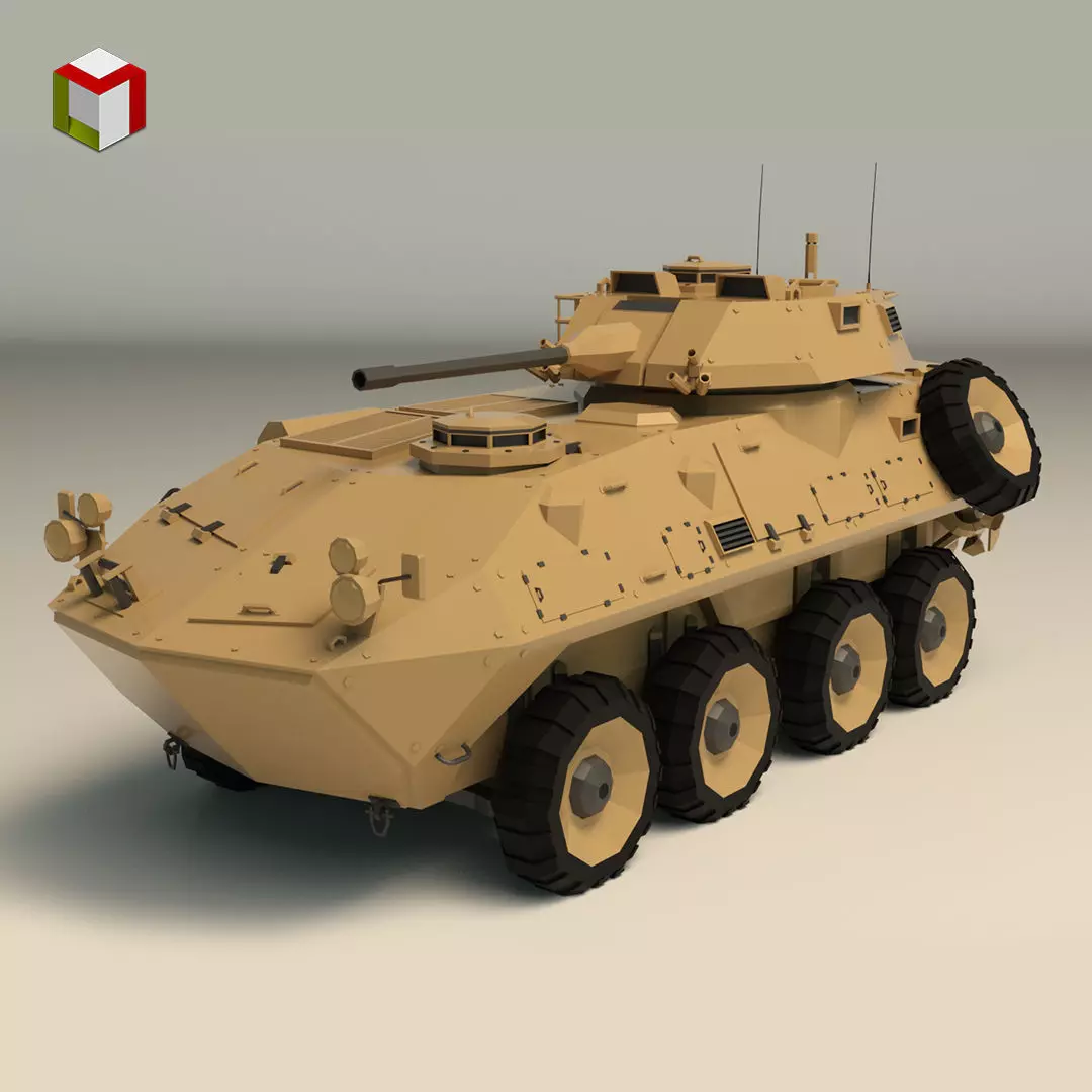 Low Poly Tank 05 Low-poly 3D model