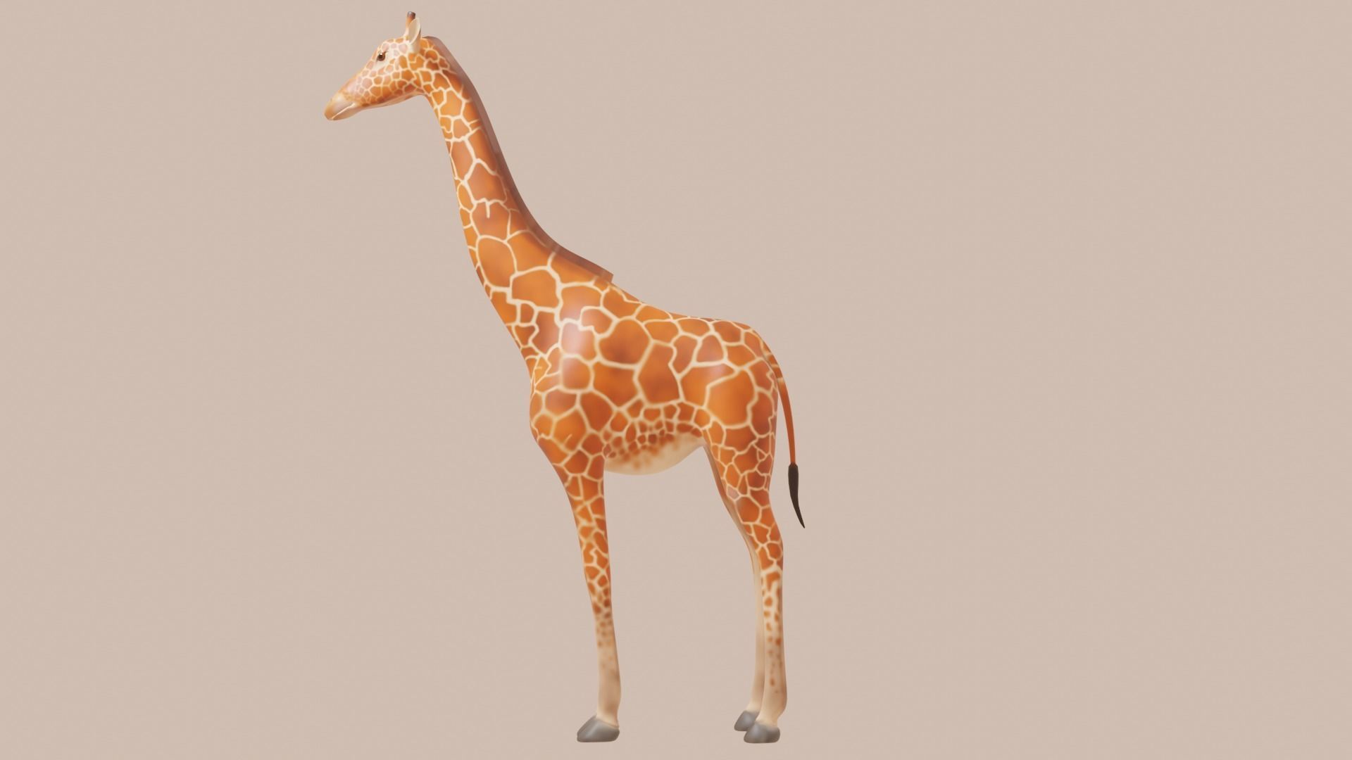 Giraf handpainted not rigged Low-poly 3D model_8