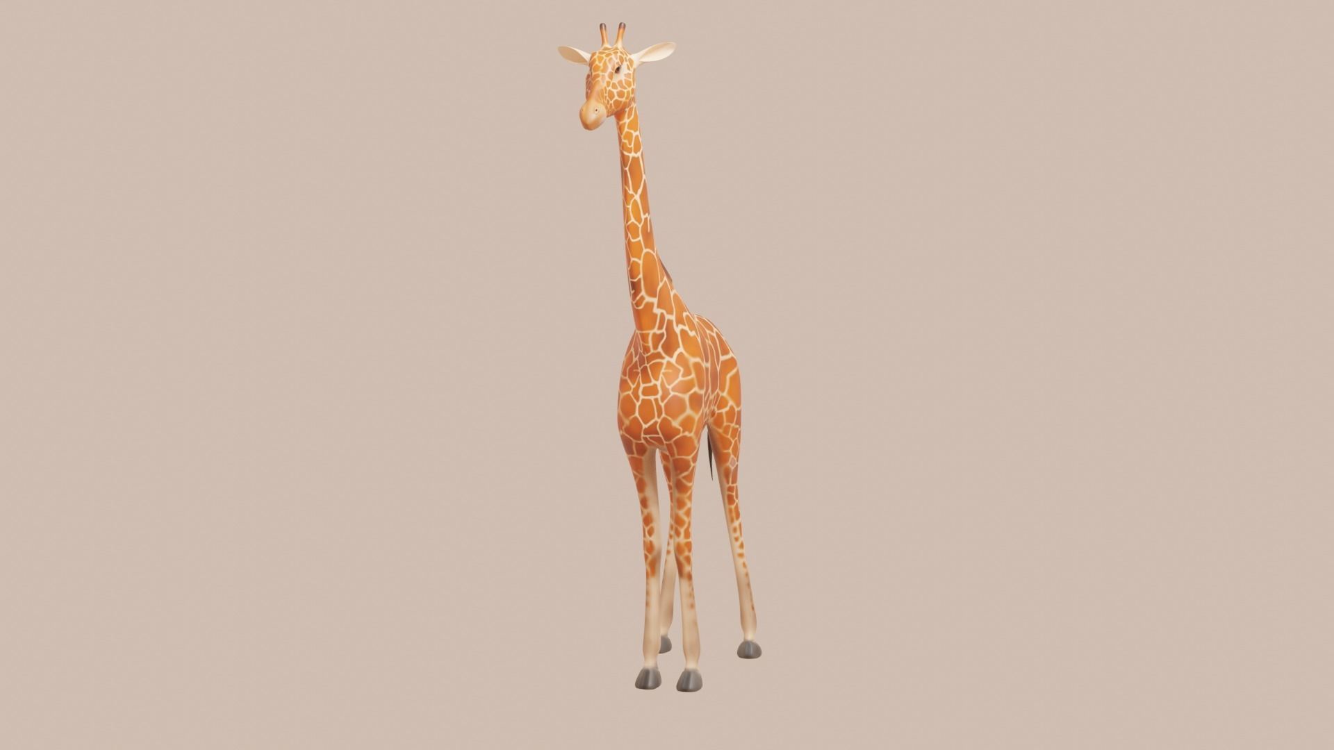 Giraf handpainted not rigged Low-poly 3D model_3